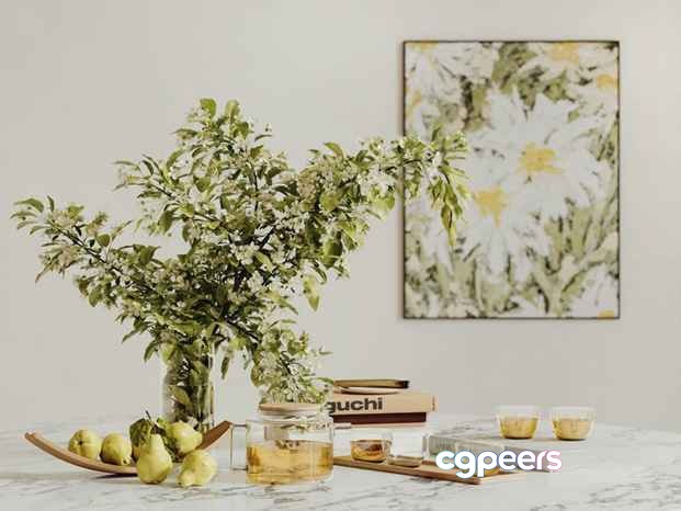 Cozy Dining Area 3D Model - 16149 - CORONA Render
