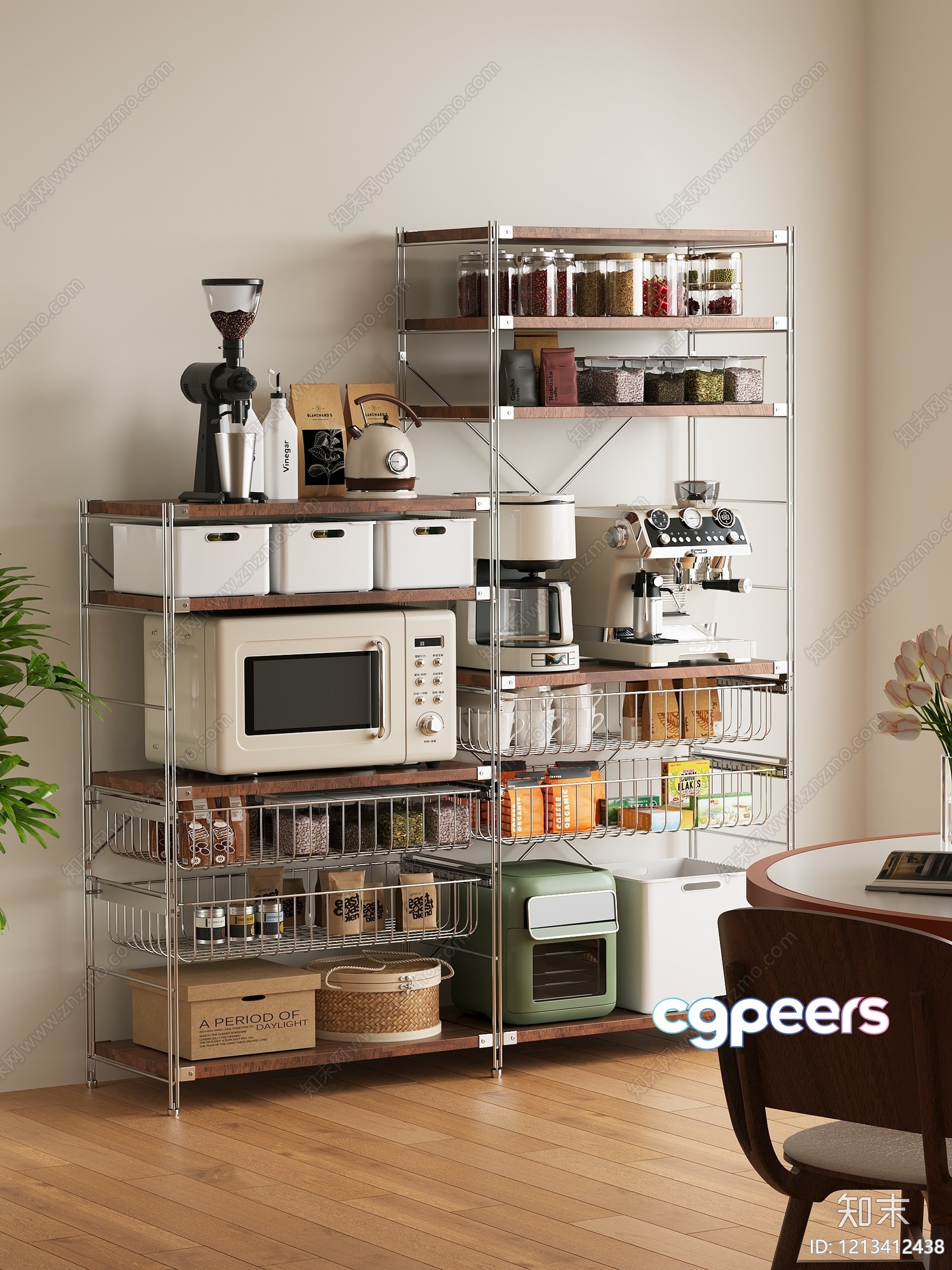 Cozy Kitchen Storage 3D Model - 7586 - VRAY Render
