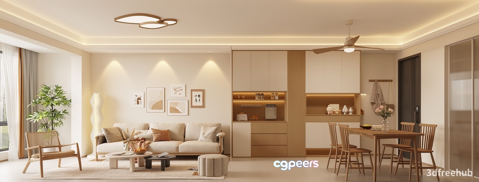 Modern Living Room 3D Model - 19627 - VRAY Render Modern Living Room 3D Model - 19627 - VRAY Render
