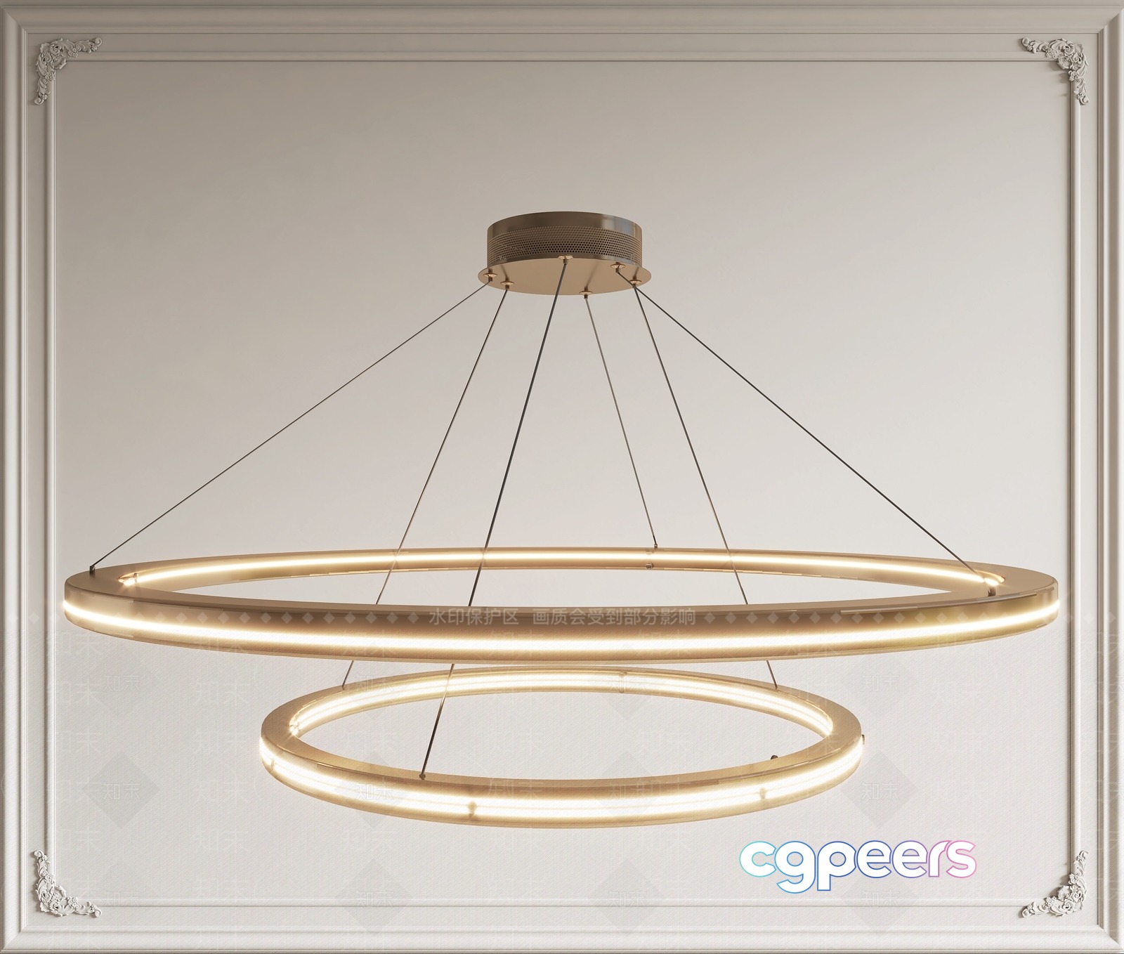 Gold Light Fixture 3D Model - 14429 - VRAY Render Gold Light Fixture 3D Model - 14429 - VRAY Render