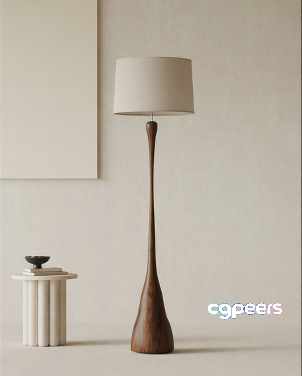 A Wooden Lamp 3D Model - 20370 - VRAY Render