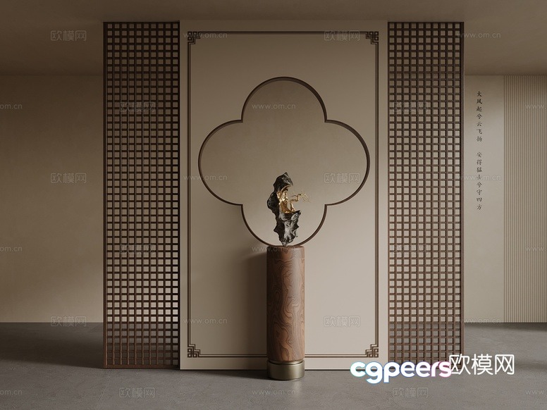 Asian Decorative Piece 3D Model - 4590 - VRAY Render Asian Decorative Piece 3D Model - 4590 - VRAY Render