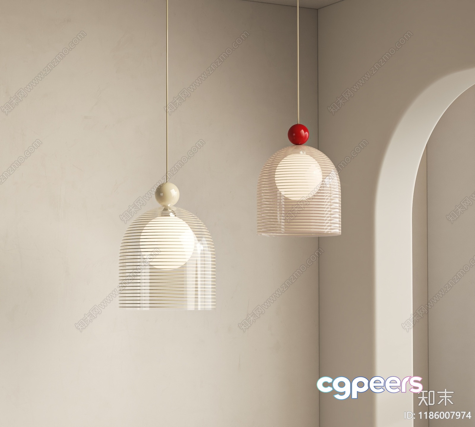 Modern Hanging Light Fixtures 3D Model - 19508 - VRAY Render
