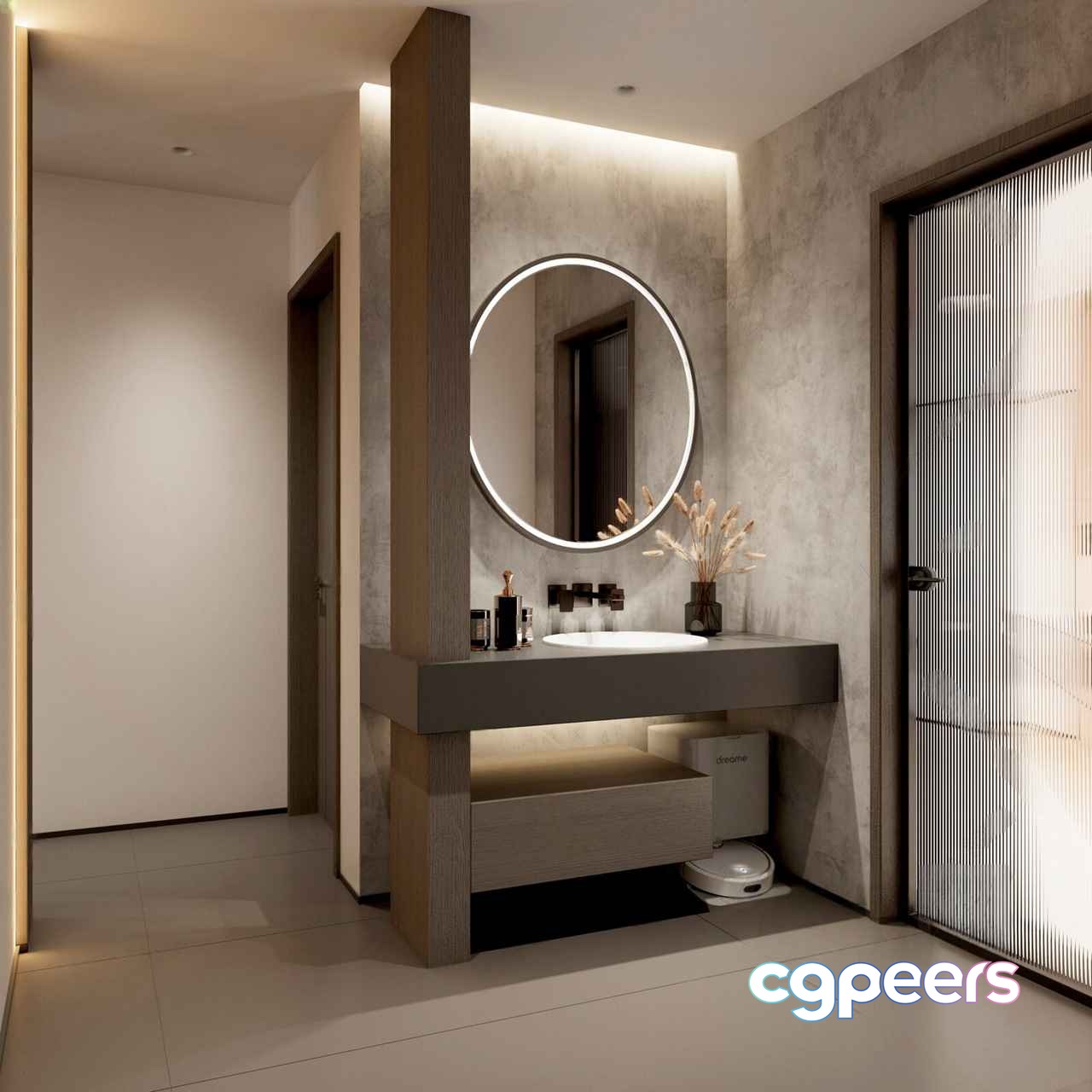 Modern Bathroom Vanity 3D Model - 9735 - VRAY Render