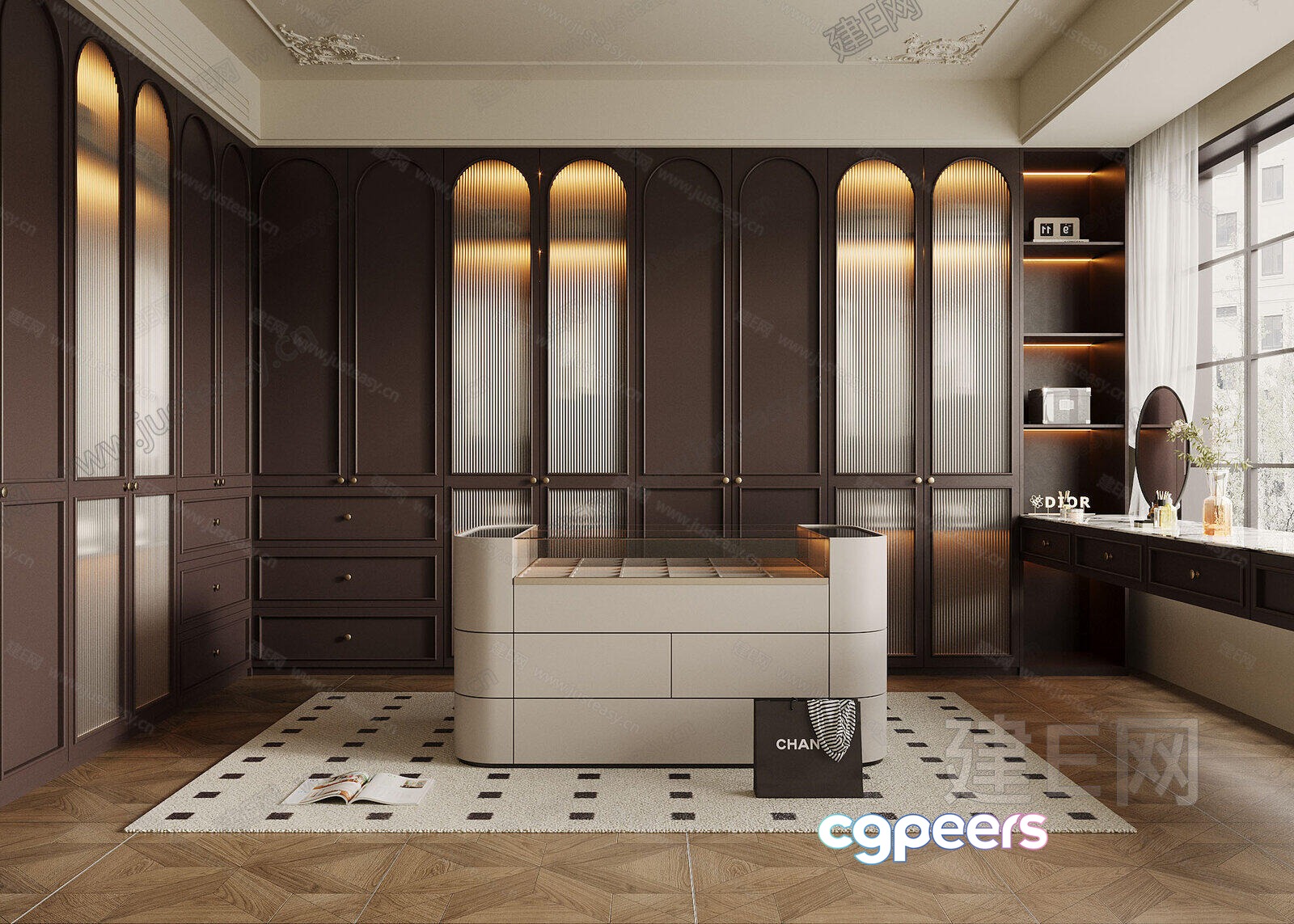 Modern Dressing Room 3D Model - 12676 - VRAY Render