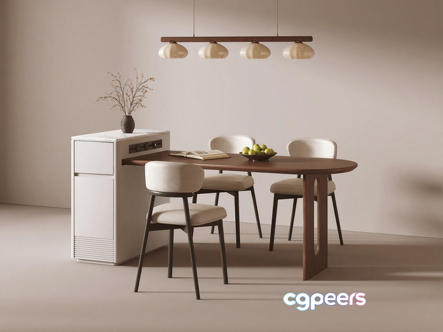 Modern Dining Table 3D Model - 20066 - VRAY Render