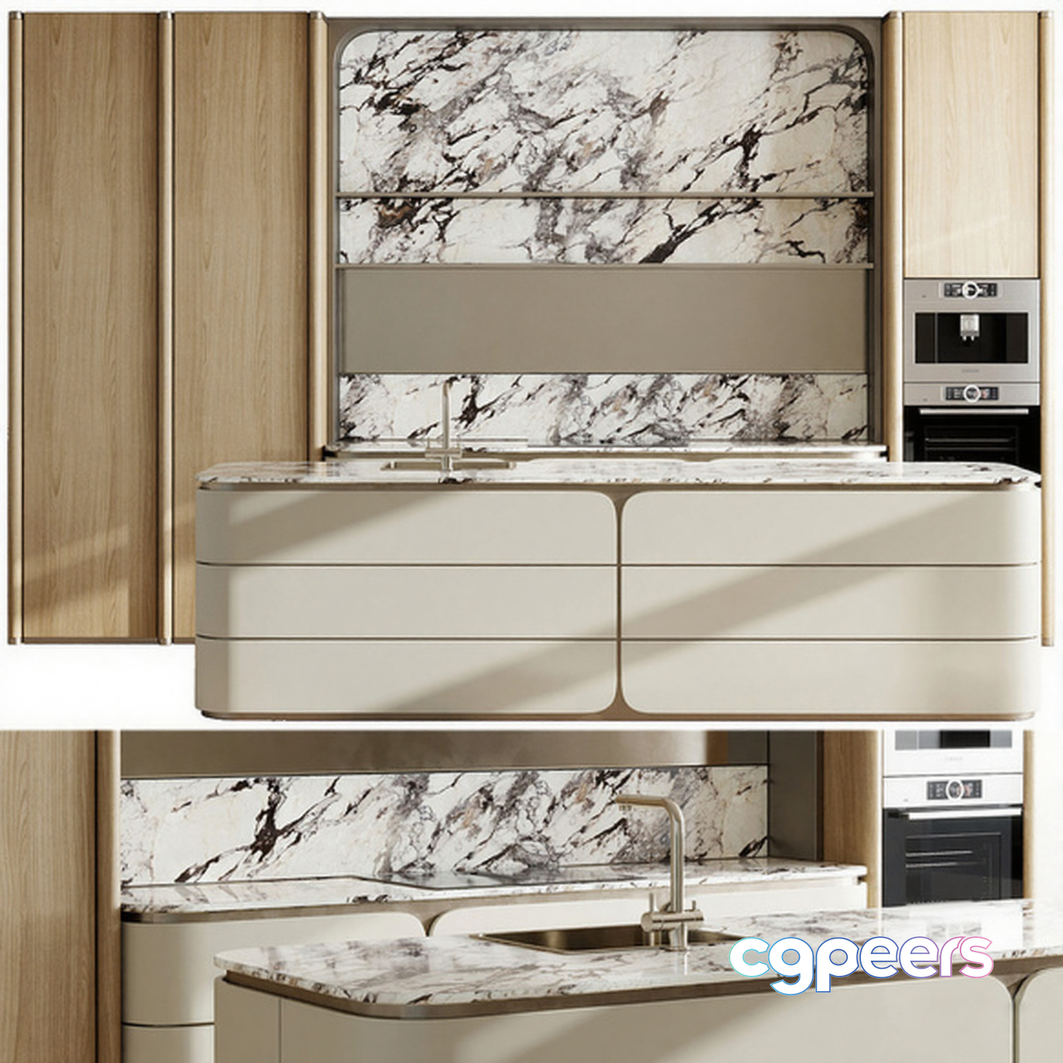 Modern Kitchen Design 3D Model - 14217 - CORONA Render Modern Kitchen Design 3D Model - 14217 - CORONA Render