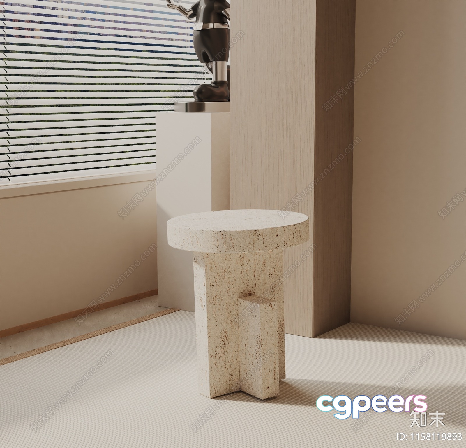 Modern Stone Table 3D Model - 7497 - VRAY Render Modern Stone Table 3D Model - 7497 - VRAY Render