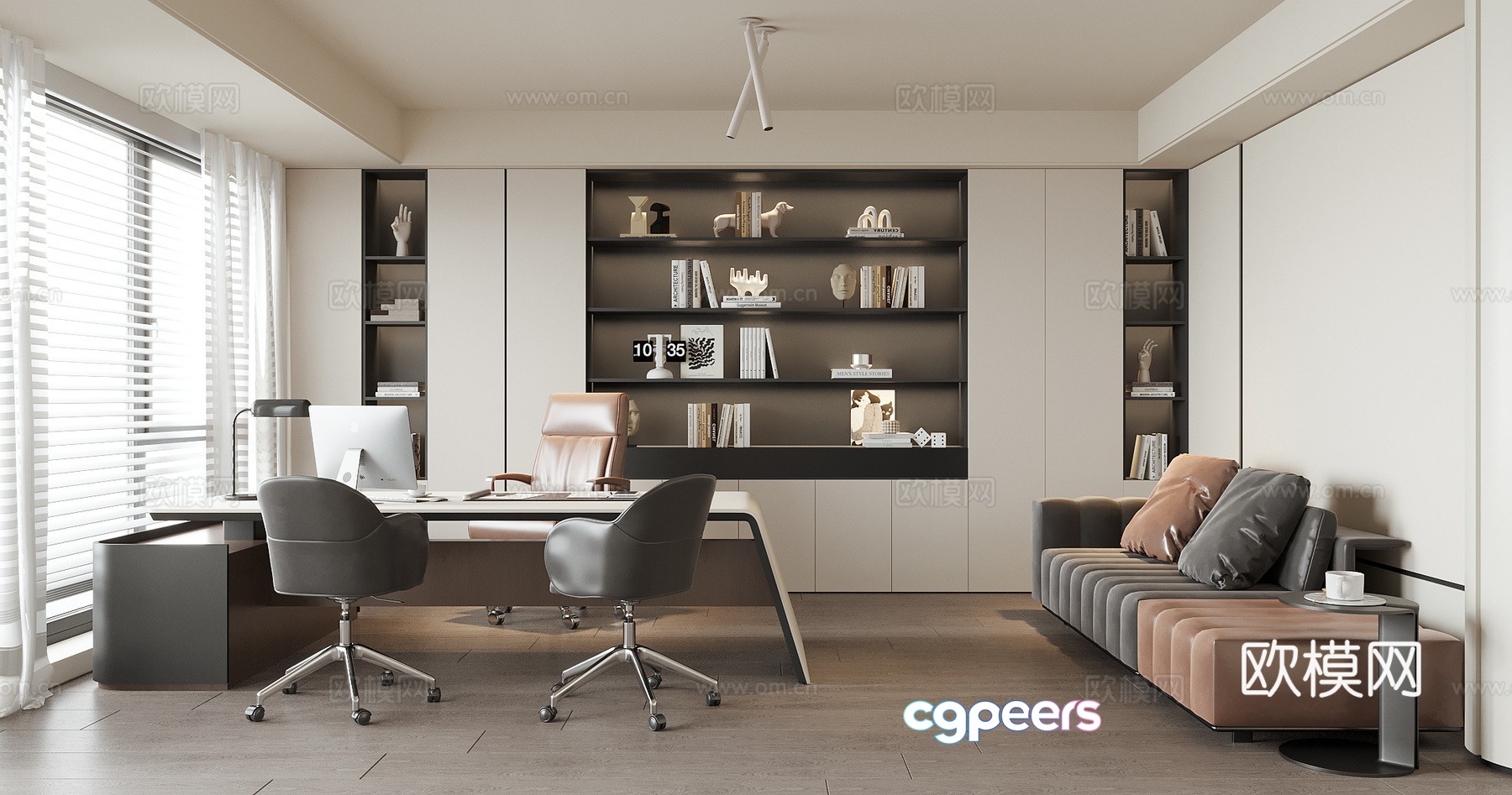 Modern Office Space 3D Model - 17943 - VRAY Render Modern Office Space 3D Model - 17943 - VRAY Render