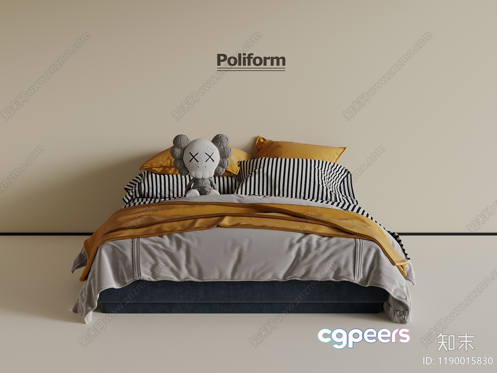 Cozy Bedroom With A Bed 3D Model - 11562 - VRAY Render Cozy Bedroom With A Bed 3D Model - 11562 - VRAY Render