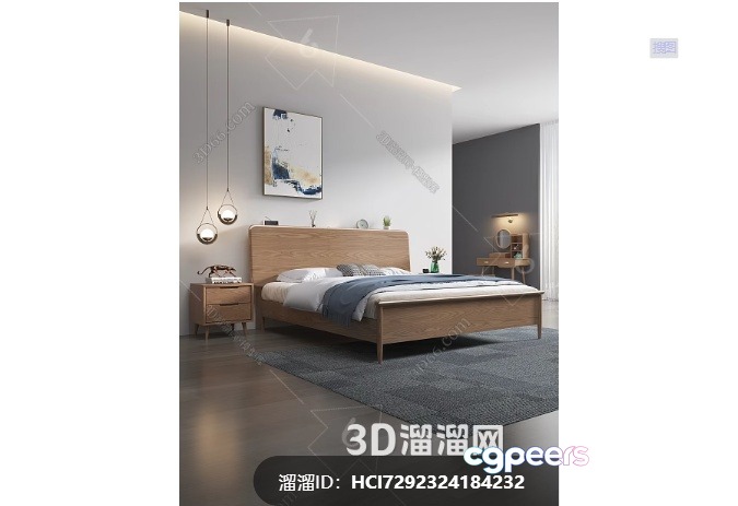 Cozy Bedroom 3D Model - 11040 - VRAY Render