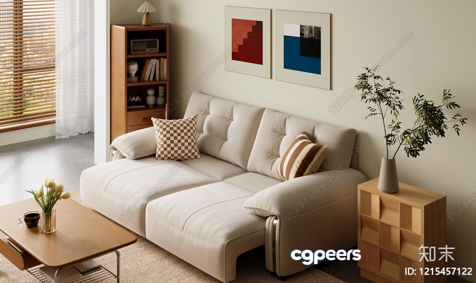 Modern Living Room 3D Model - 16691 - VRAY Render
