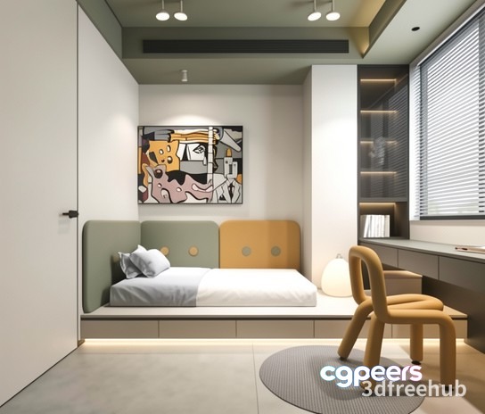 Cozy Modern Bedroom 3D Model - 19982 - VRAY Render Cozy Modern Bedroom 3D Model - 19982 - VRAY Render