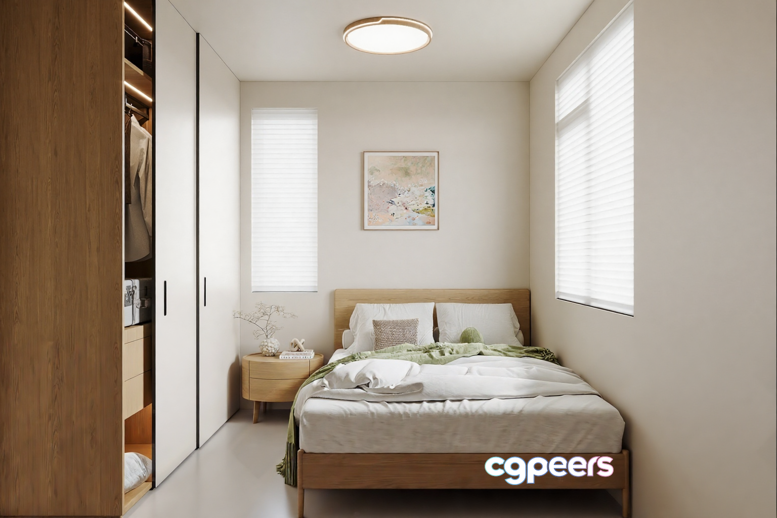 Cozy Modern Bedroom 3D Model - 2975 - VRAY Render