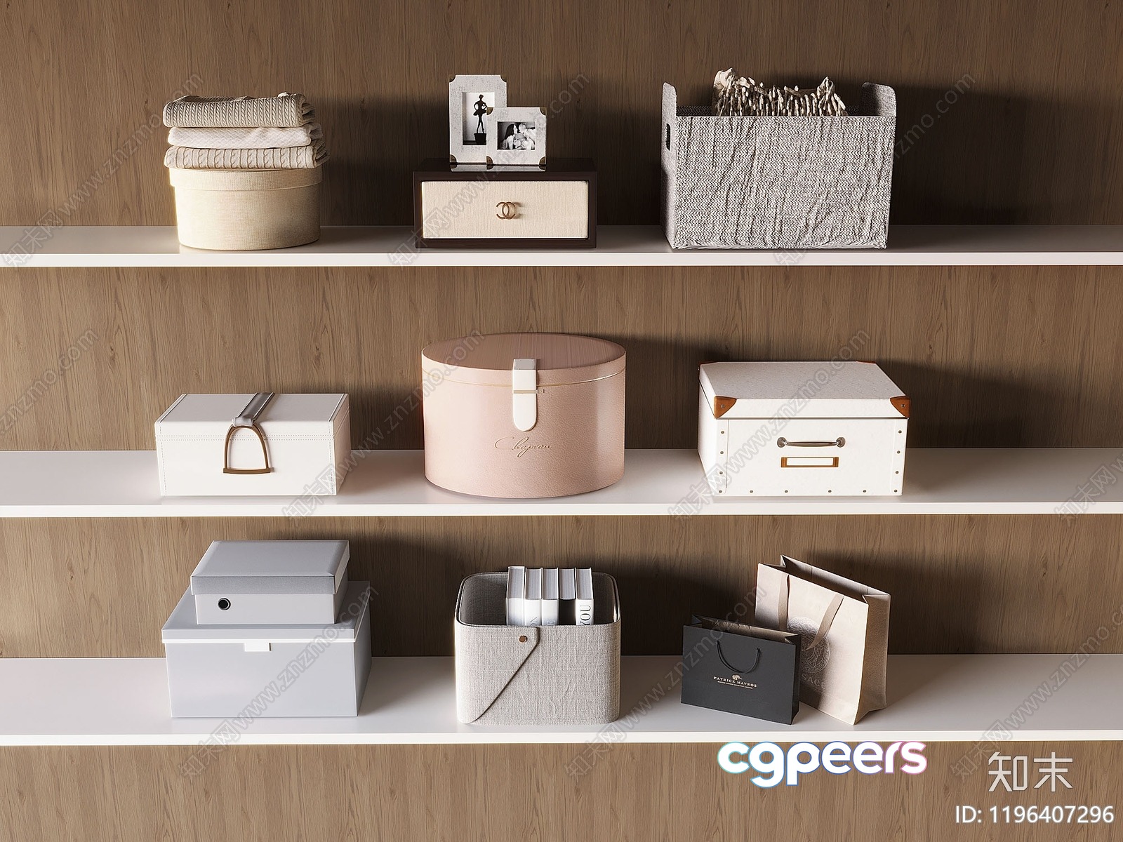 Modern Storage Shelves 3D Model - 7427 - VRAY Render