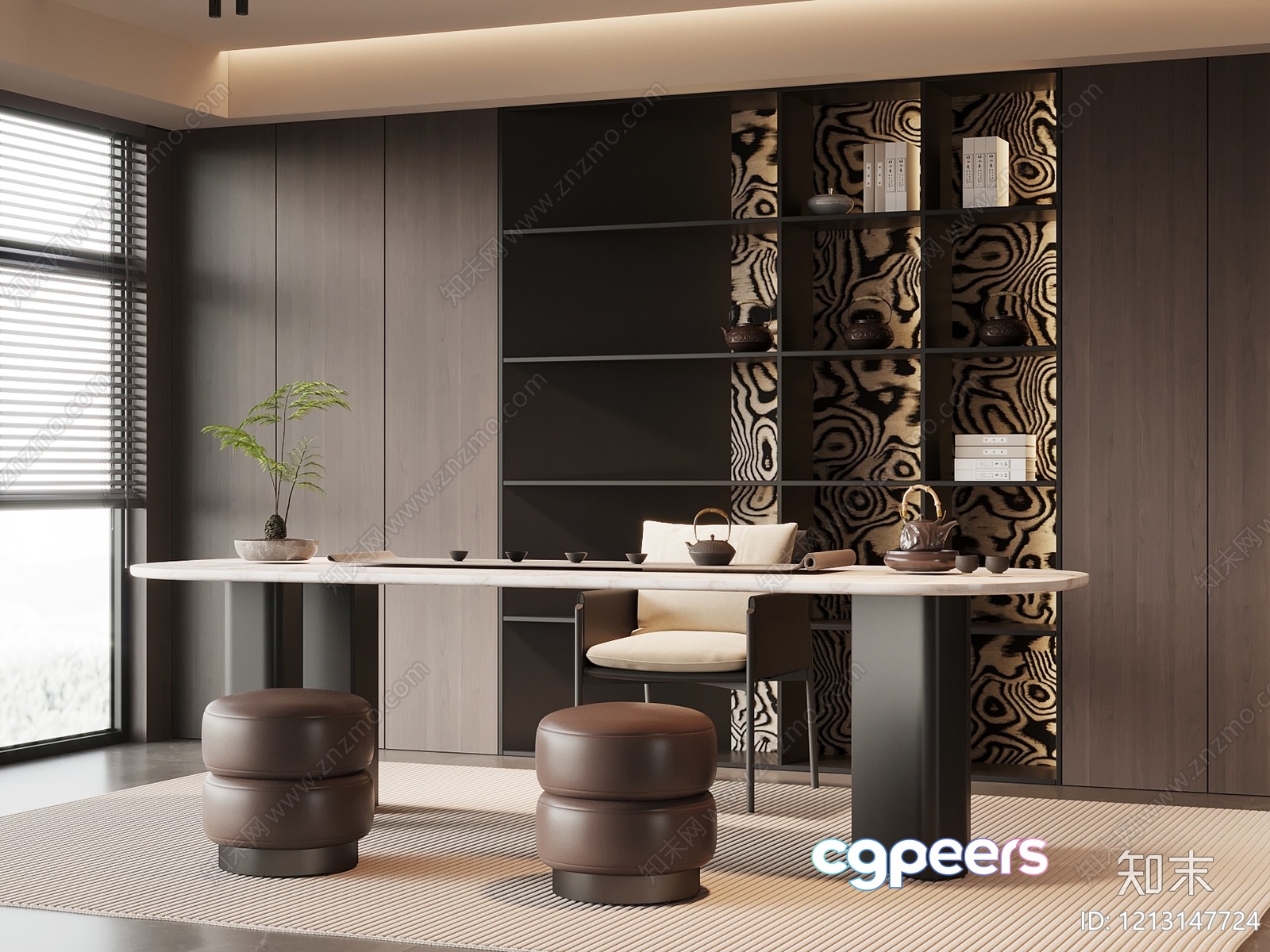 Modern Dining Room 3D Model - 5951 - VRAY Render