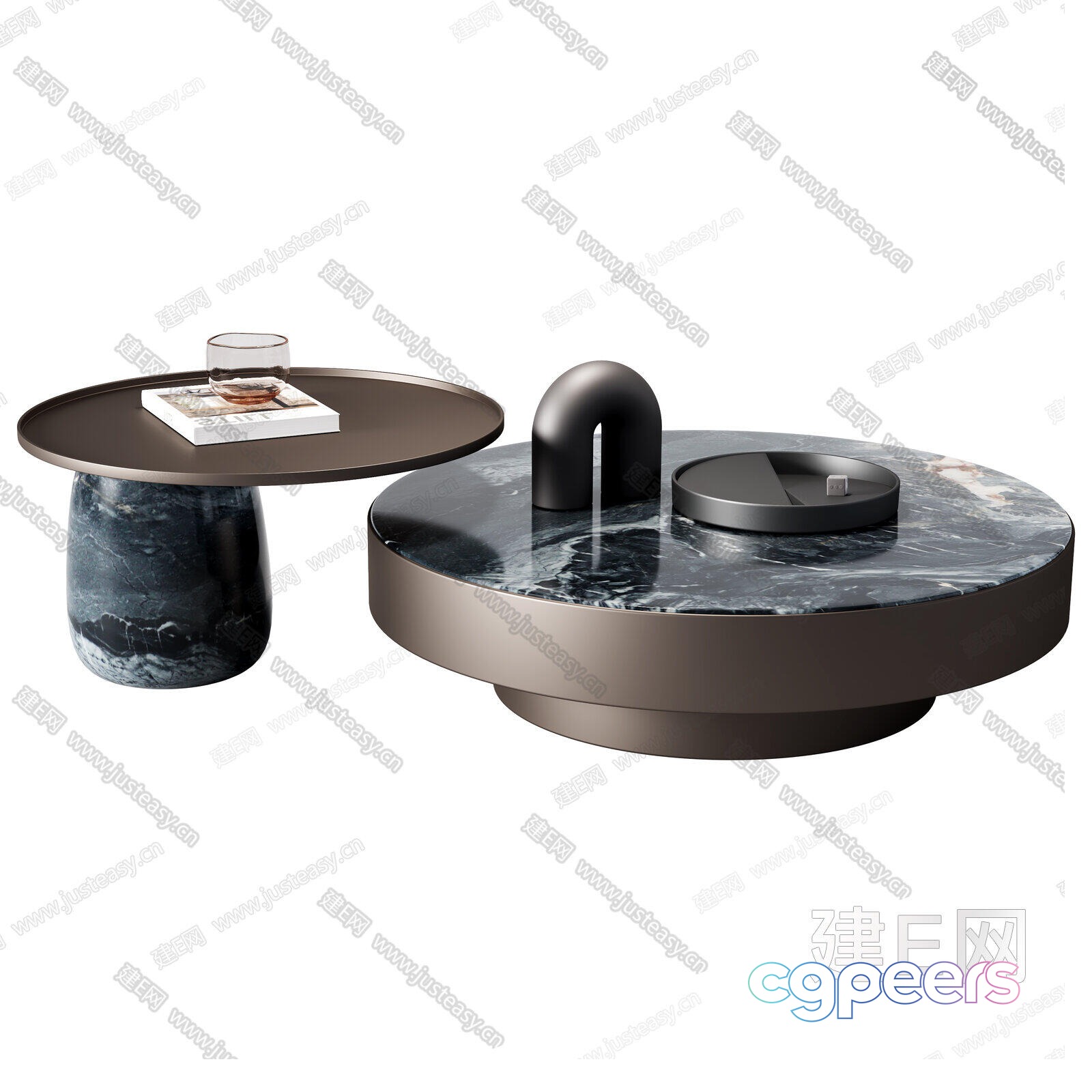 Modern Round Coffee Tables 3D Model - 8341 - VRAY Render Modern Round Coffee Tables 3D Model - 8341 - VRAY Render
