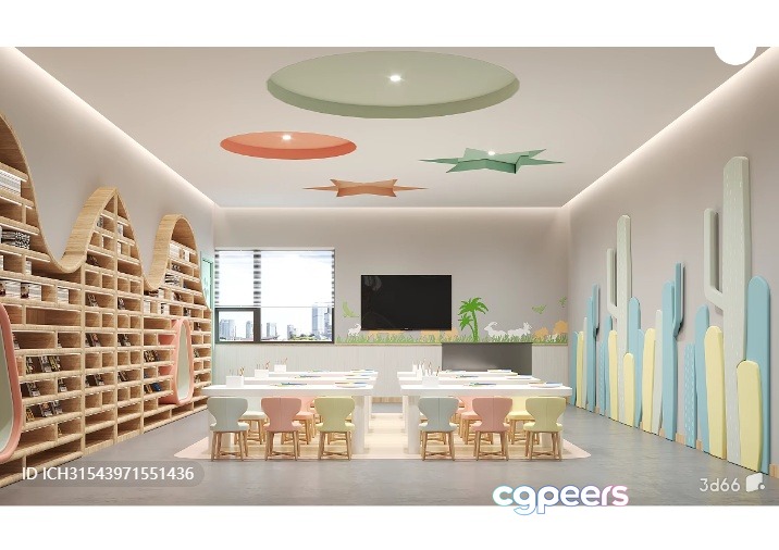 Cozy Kids' Room 3D Model - 17974 - VRAY Render
