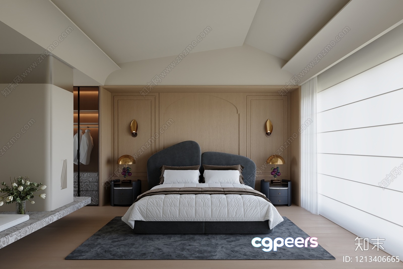 Cozy Bedroom 3D Model - 5616 - VRAY Render