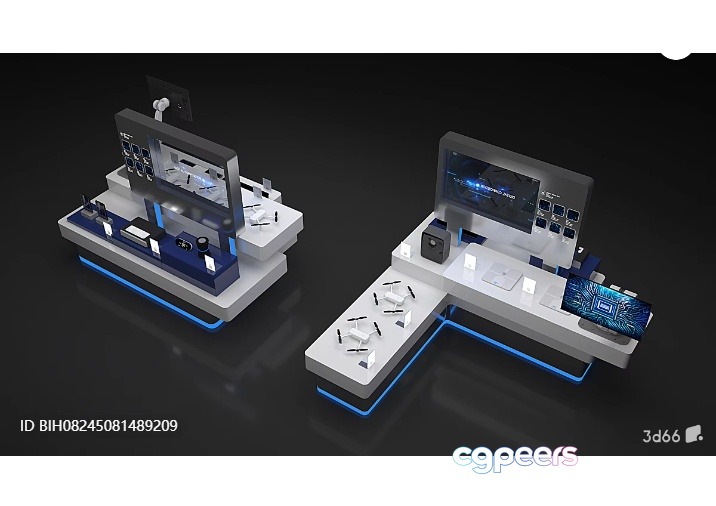 Modern Computer Setup 3D Model - 5421 - VRAY Render