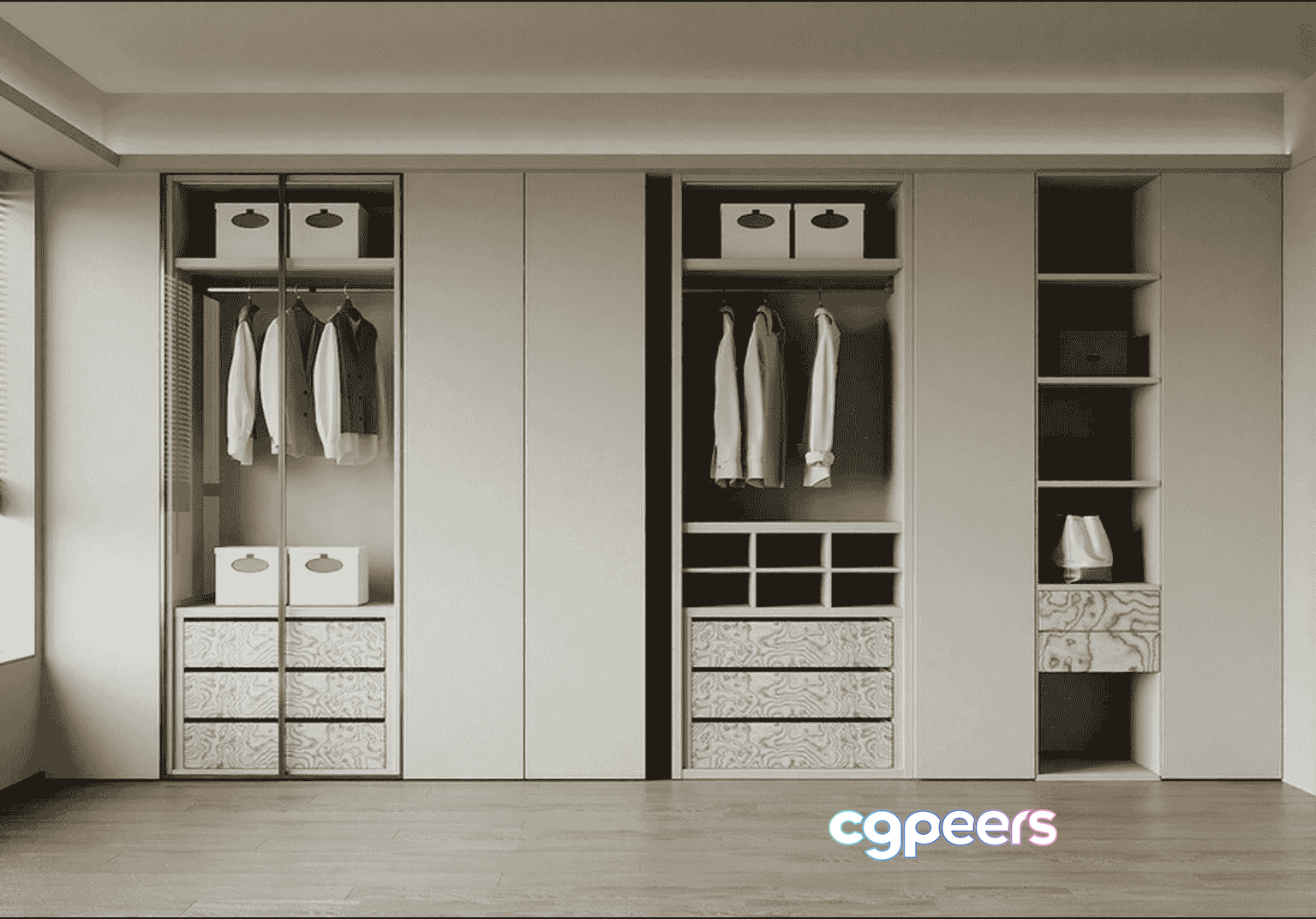 Modern White Closet 3D Model - 15699 - VRAY Render Modern White Closet 3D Model - 15699 - VRAY Render