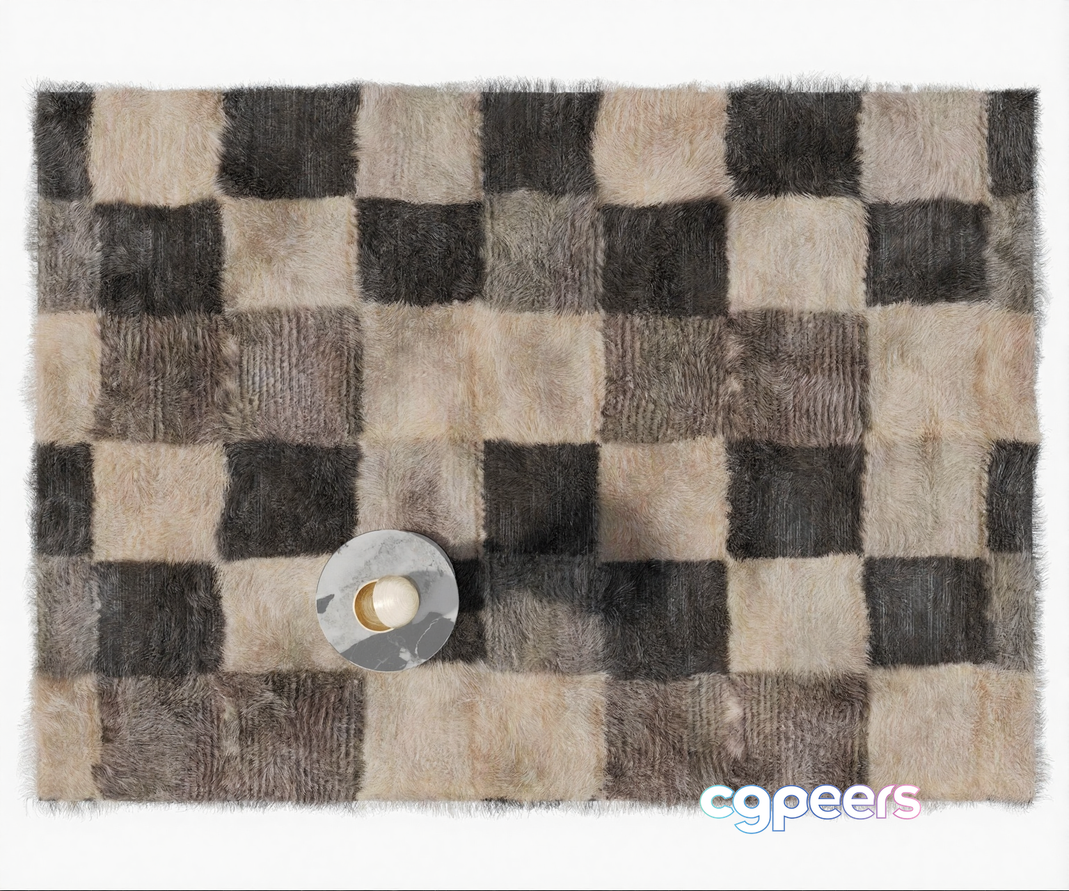Cozy Checkered Rug 3D Model - 7884 - VRAY Render