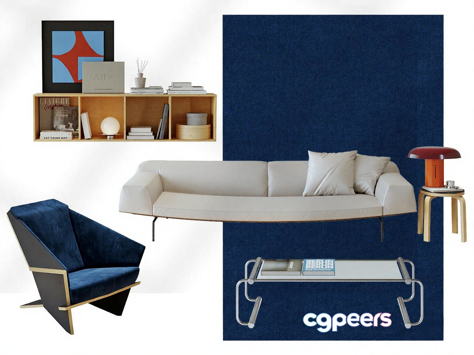 Modern Living Room 3D Model - 10500 - VRAY Render