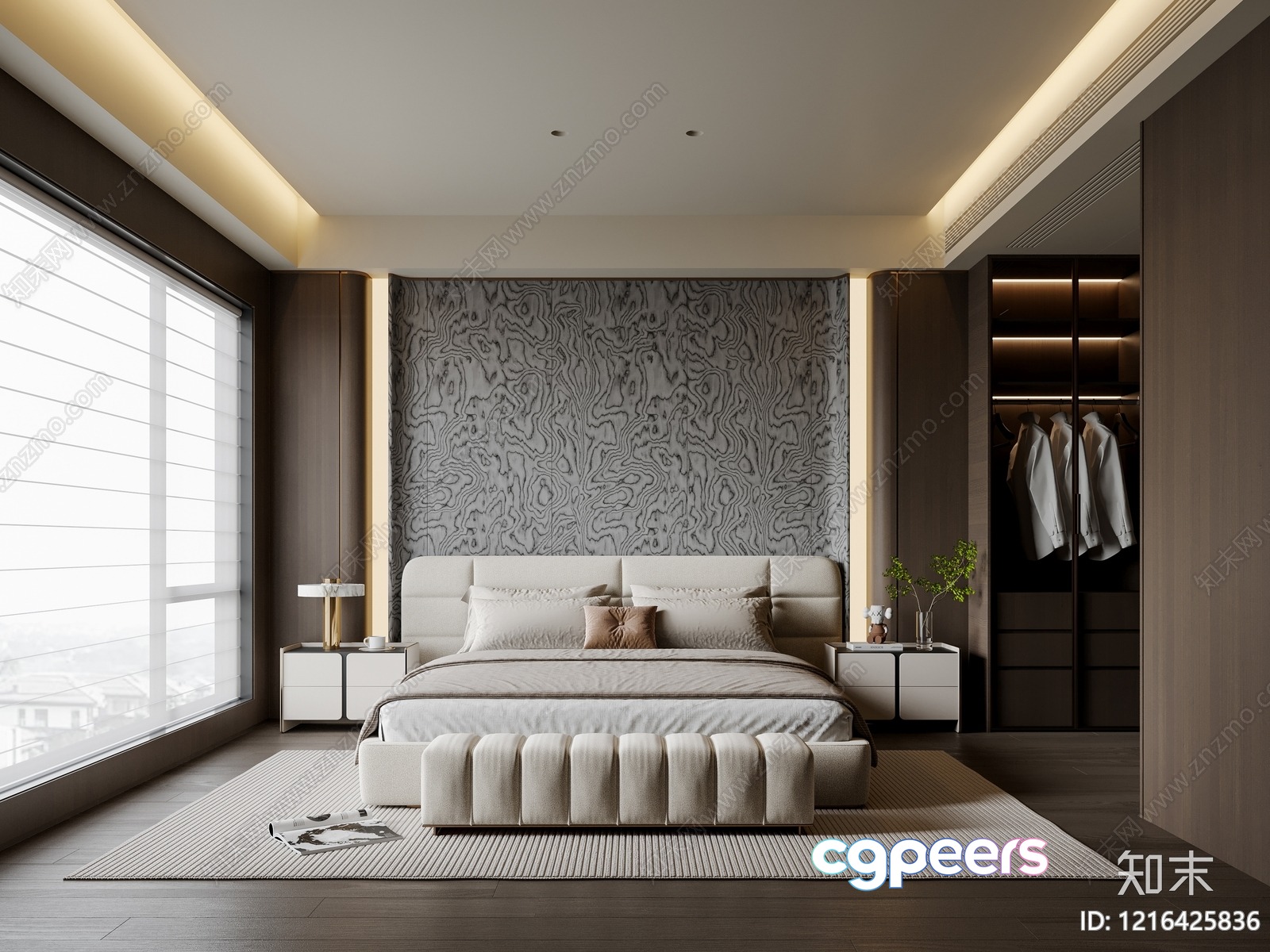 Cozy Modern Bedroom 3D Model - 12599 - VRAY Render Cozy Modern Bedroom 3D Model - 12599 - VRAY Render