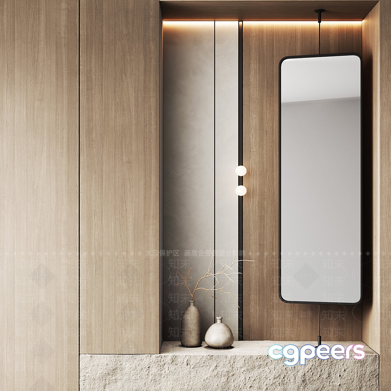 Modern Minimalist Decor 3D Model - 2292 - VRAY Render