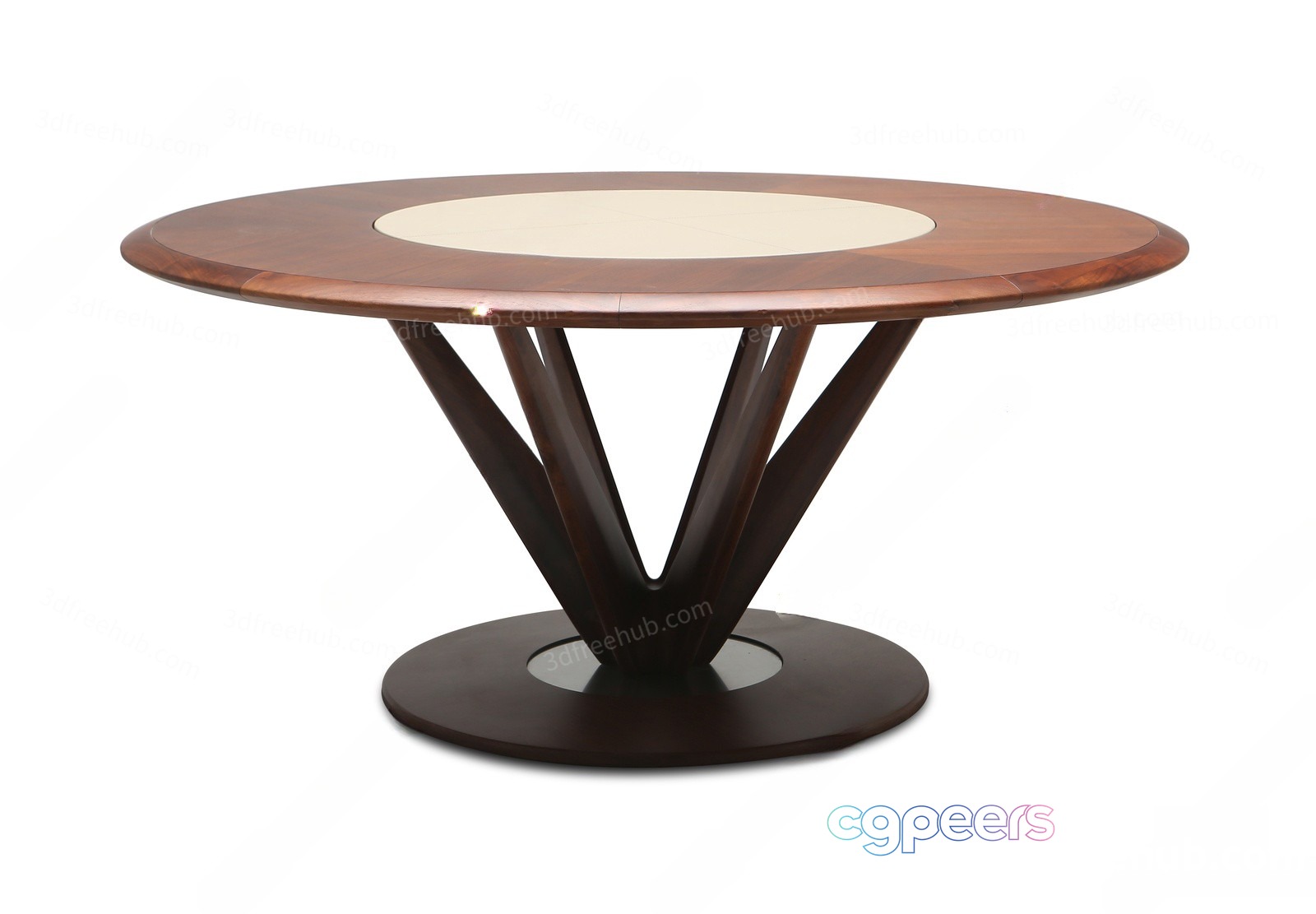 Round Wooden Table 3D Model - 22869 - VRAY Render
