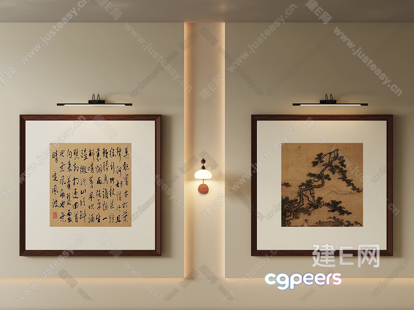 Modern Asian Art Gallery 3D Model - 2213 - VRAY Render