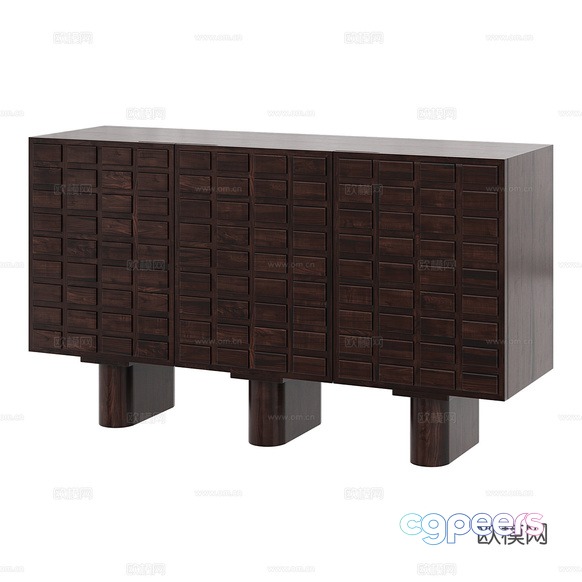 Wooden Storage Cabinet 3D Model - 13997 - VRAY Render Wooden Storage Cabinet 3D Model - 13997 - VRAY Render