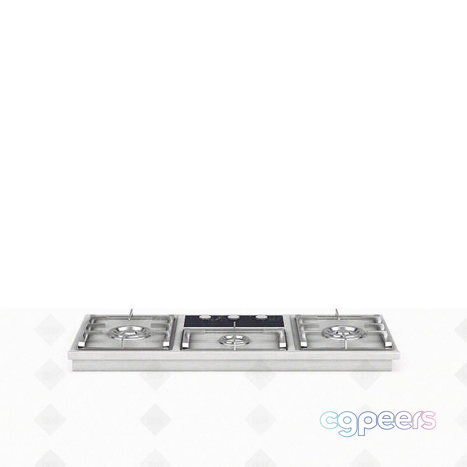 A Stainless Steel Cooktop 3D Model - 15757 - VRAY Render A Stainless Steel Cooktop 3D Model - 15757 - VRAY Render