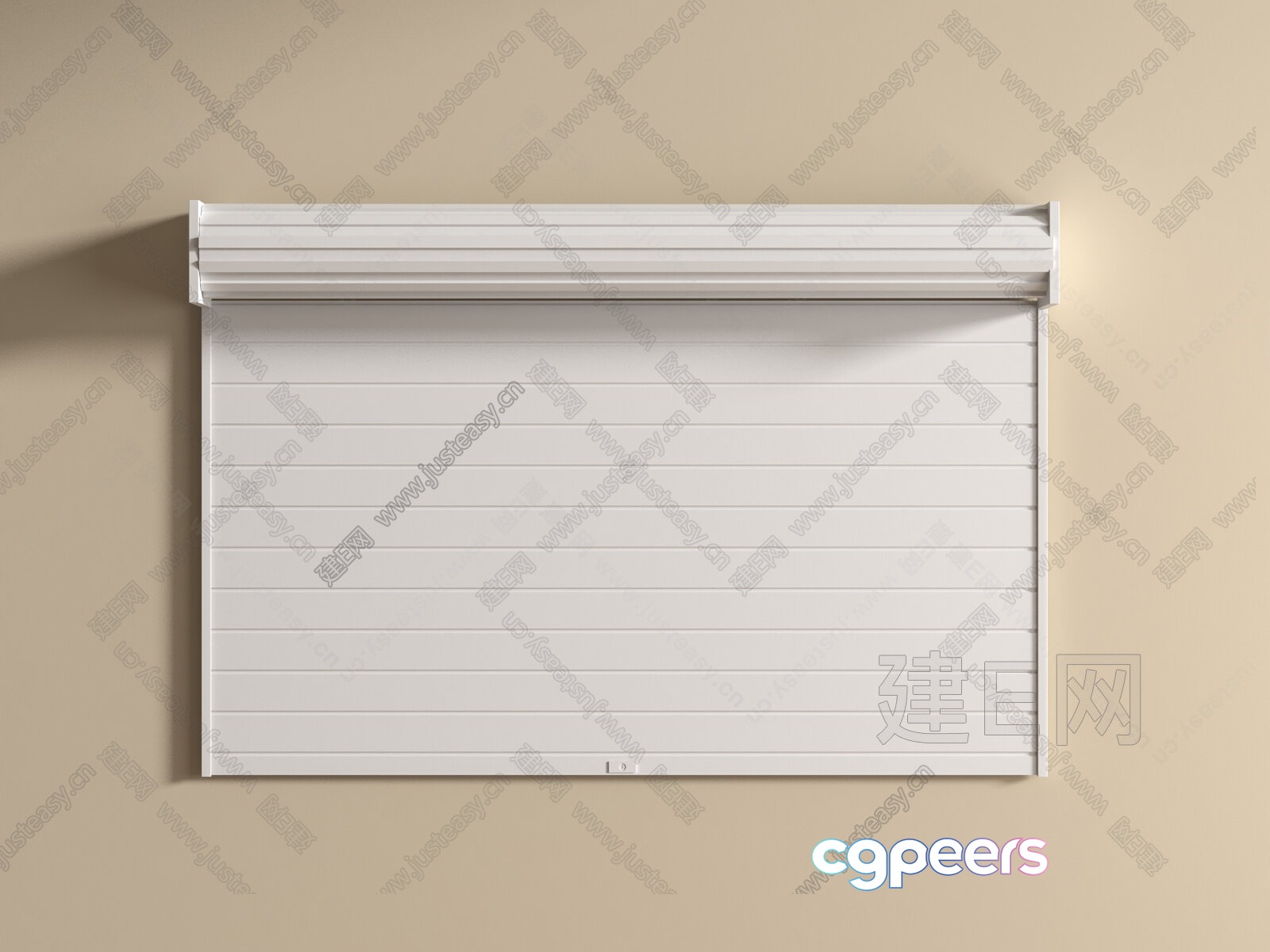A White Window Blind 3D Model - 14031 - VRAY Render