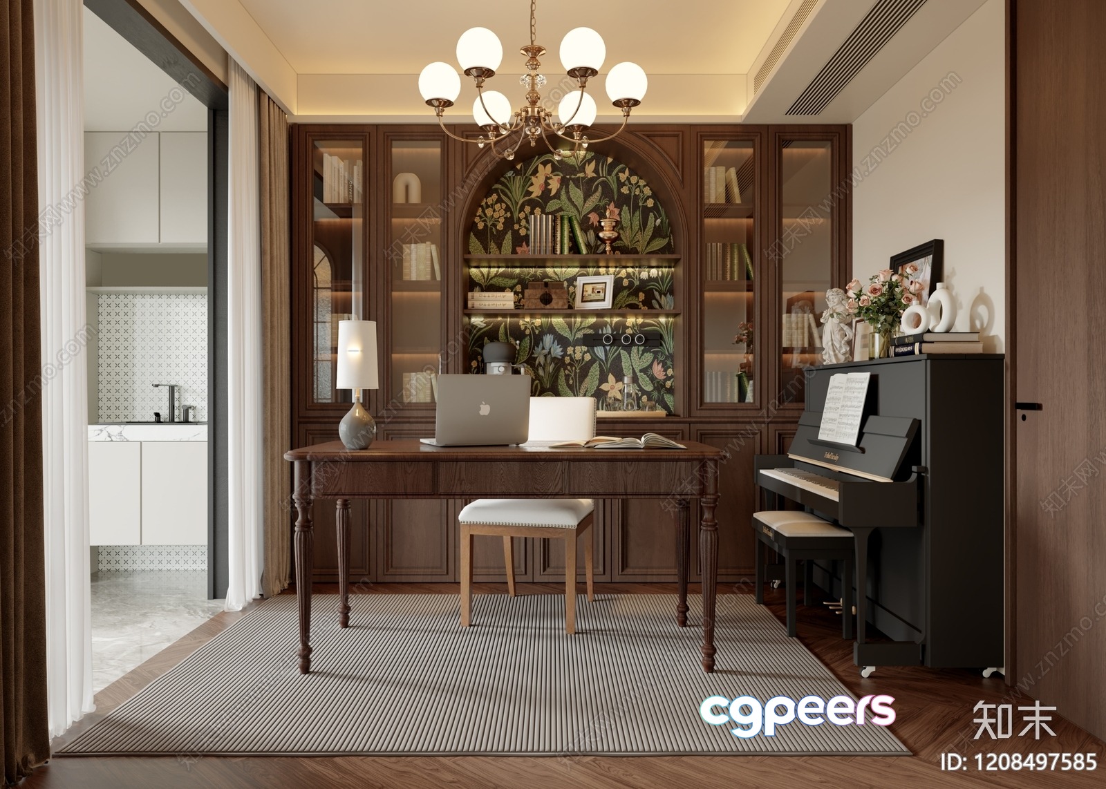 Modern Home Office 3D Model - 928 - VRAY Render