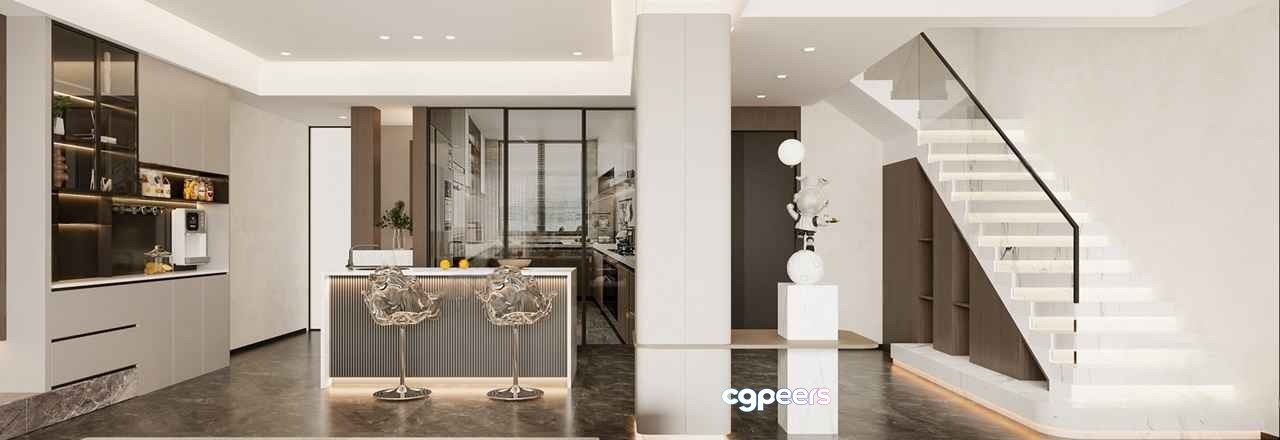 Modern Contemporary Office 3D Model - 952 - CORONA Render Modern Contemporary Office 3D Model - 952 - CORONA Render