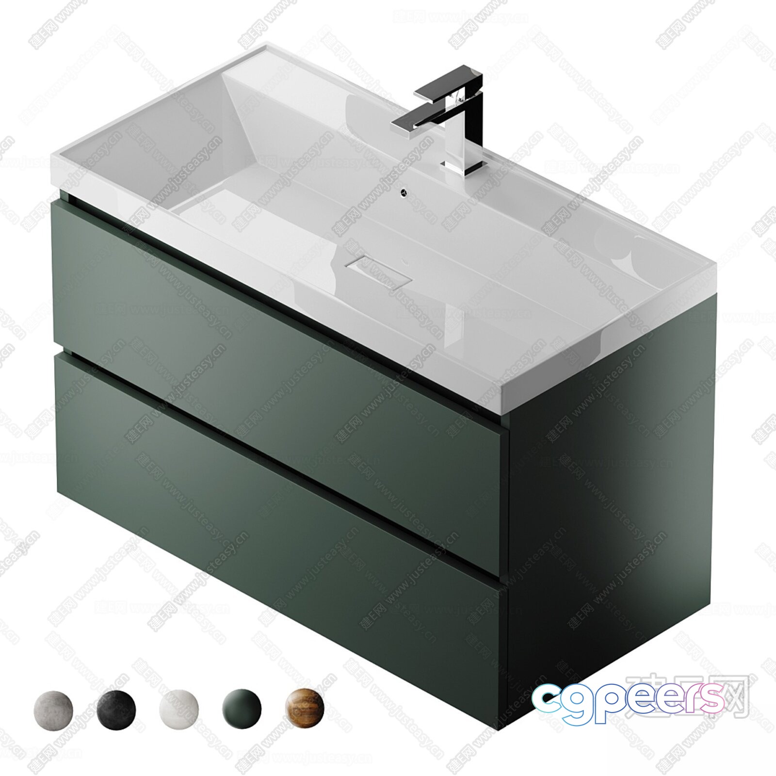 Modern Bathroom Vanity 3D Model - 14221 - CORONA Render