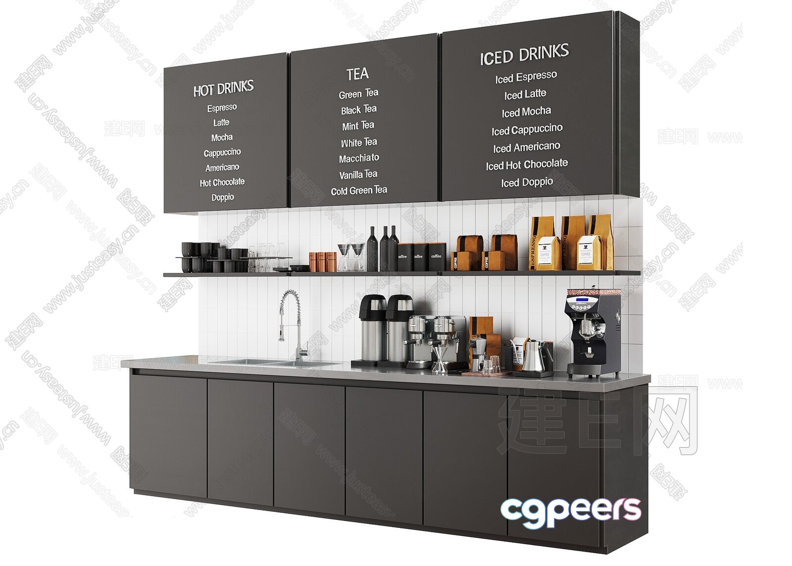 Coffee Bar 3D Model - 16347 - VRAY Render Coffee Bar 3D Model - 16347 - VRAY Render