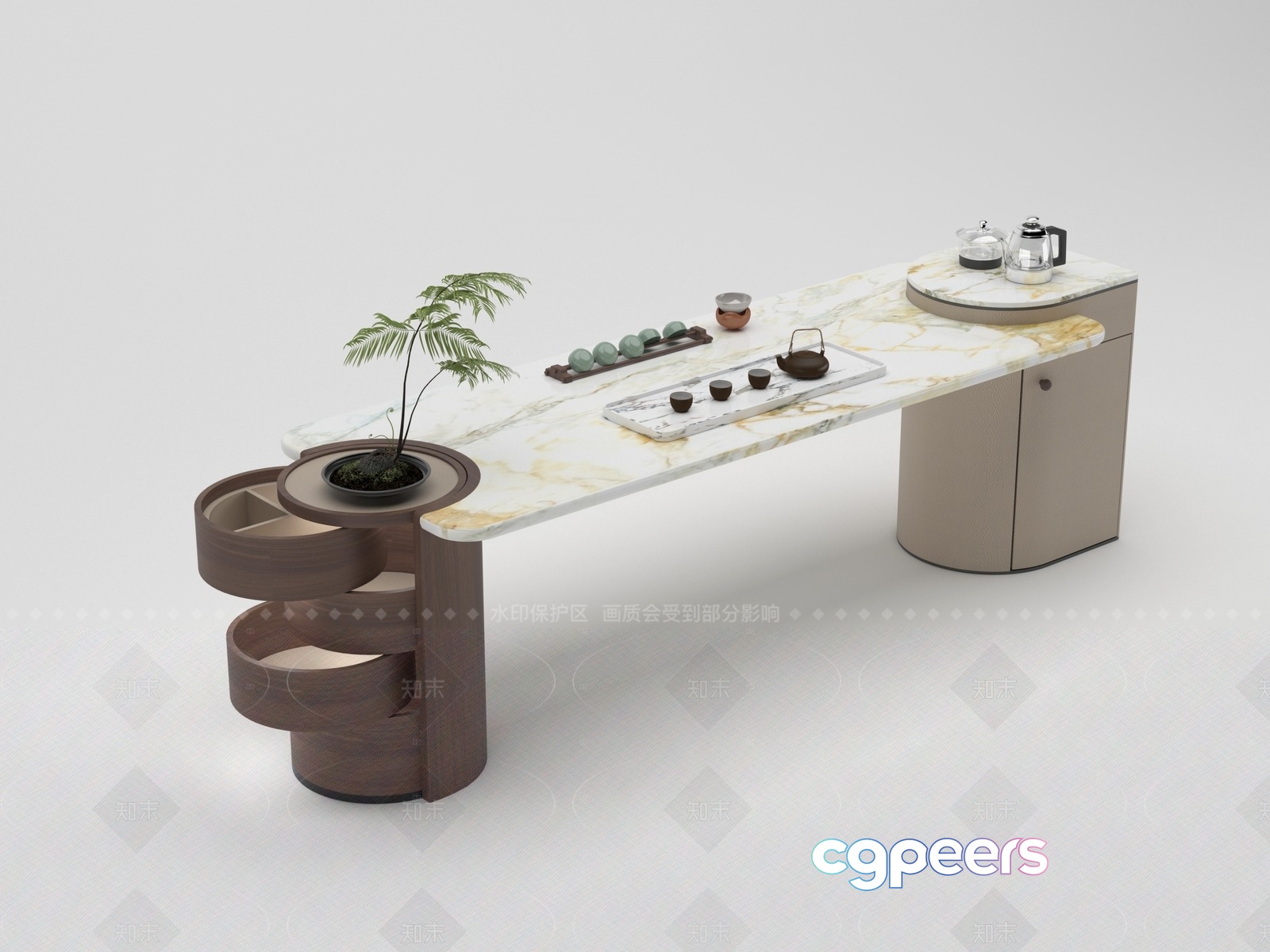 A Modern Table With A Marble Top 3D Model - 16713 - VRAY Render A Modern Table With A Marble Top 3D Model - 16713 - VRAY Render