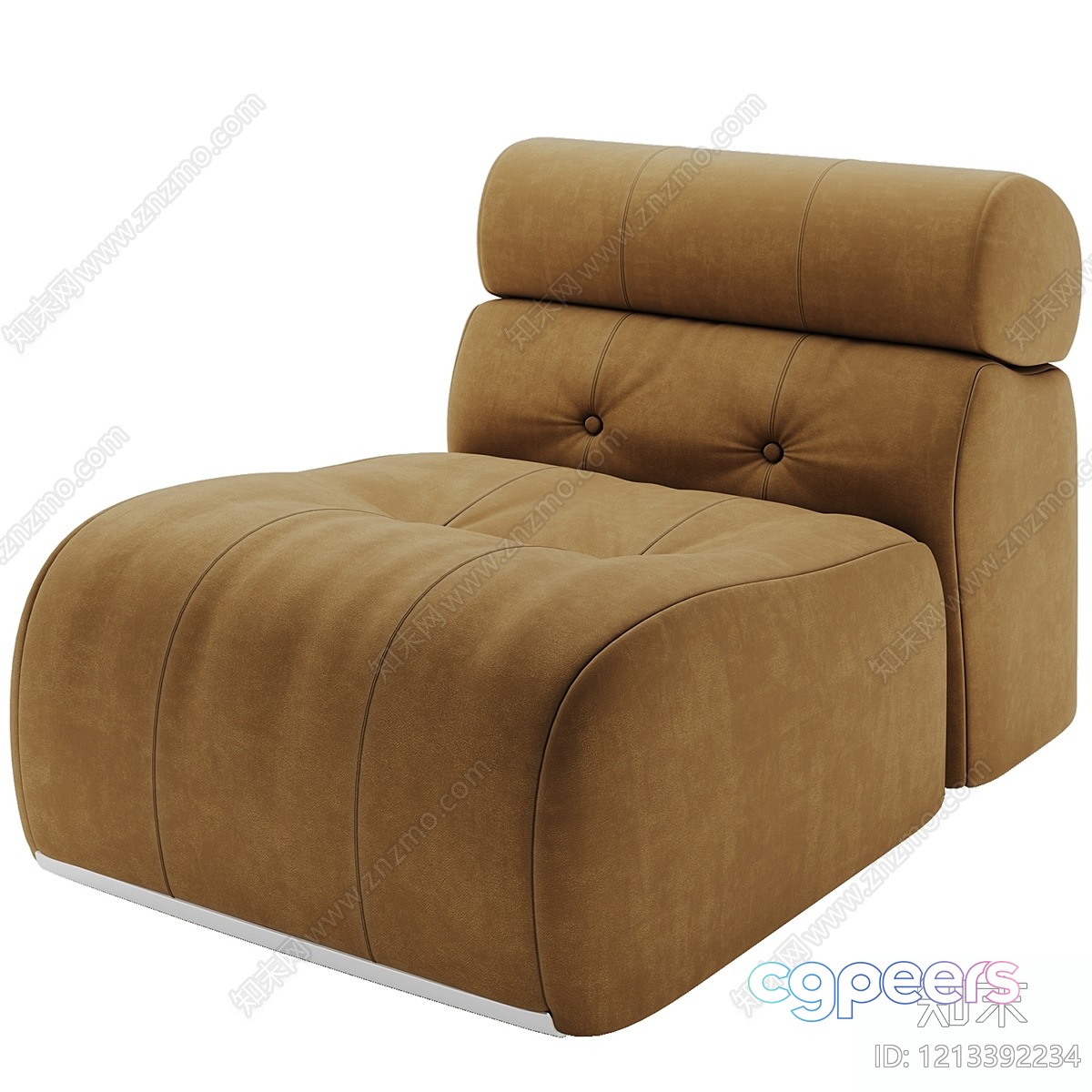 Modern Tan Chair 3D Model - 16422 - VRAY Render