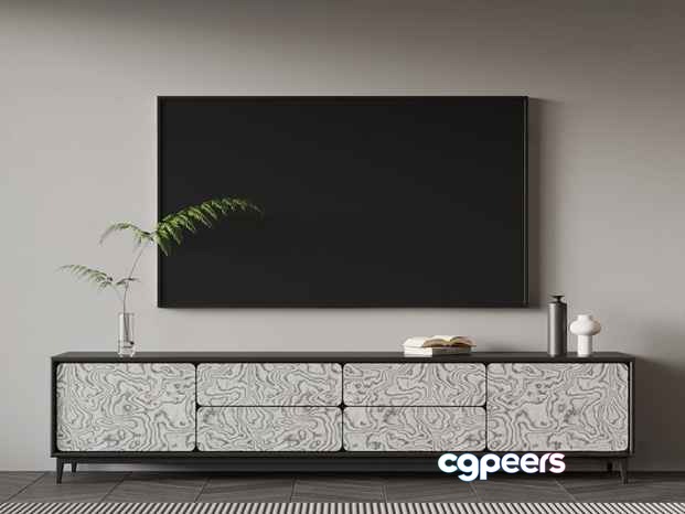 Modern Tv Stand 3D Model - 2174 - VRAY Render