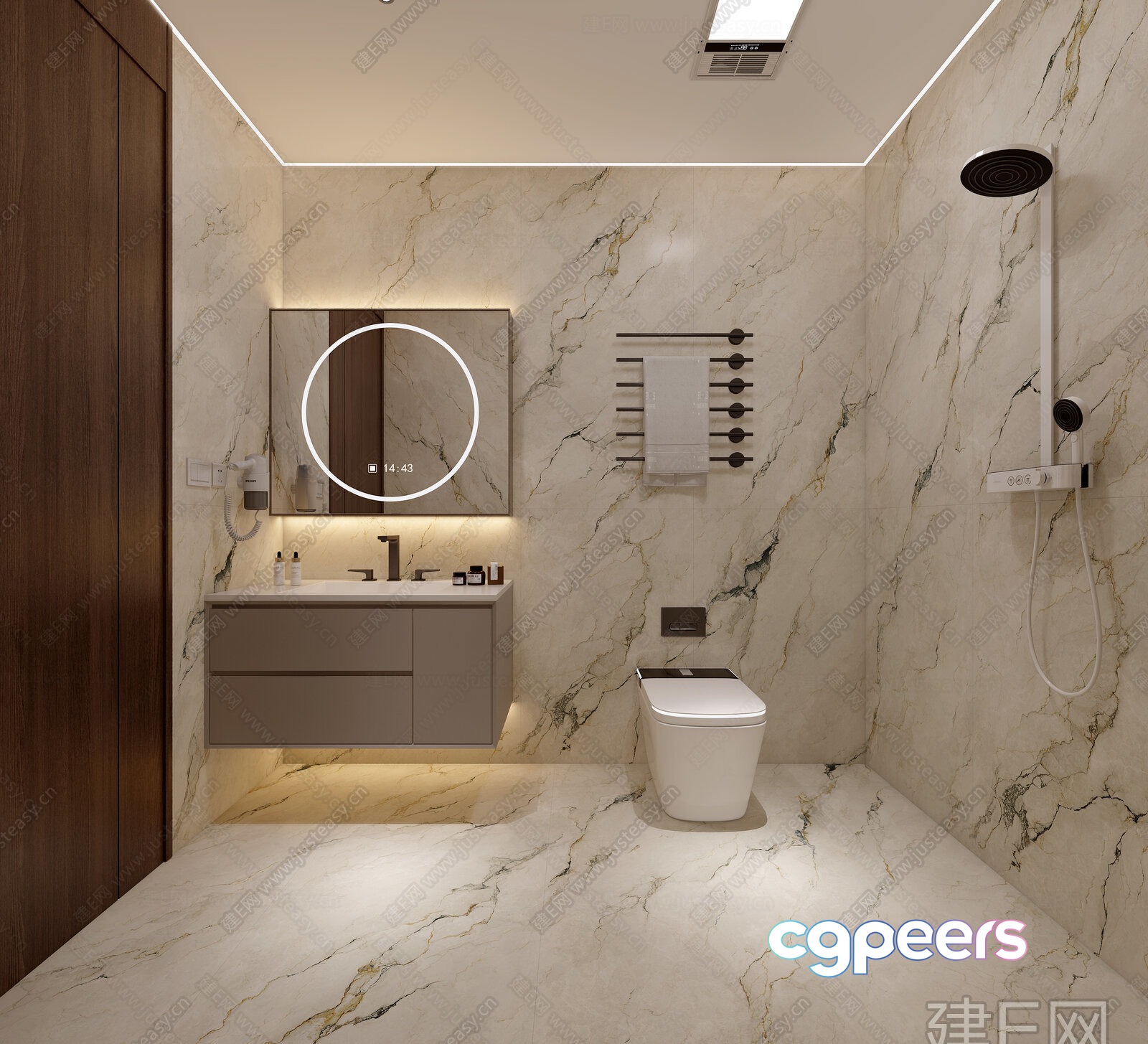 Modern Bathroom 3D Model - 8795 - VRAY Render Modern Bathroom 3D Model - 8795 - VRAY Render