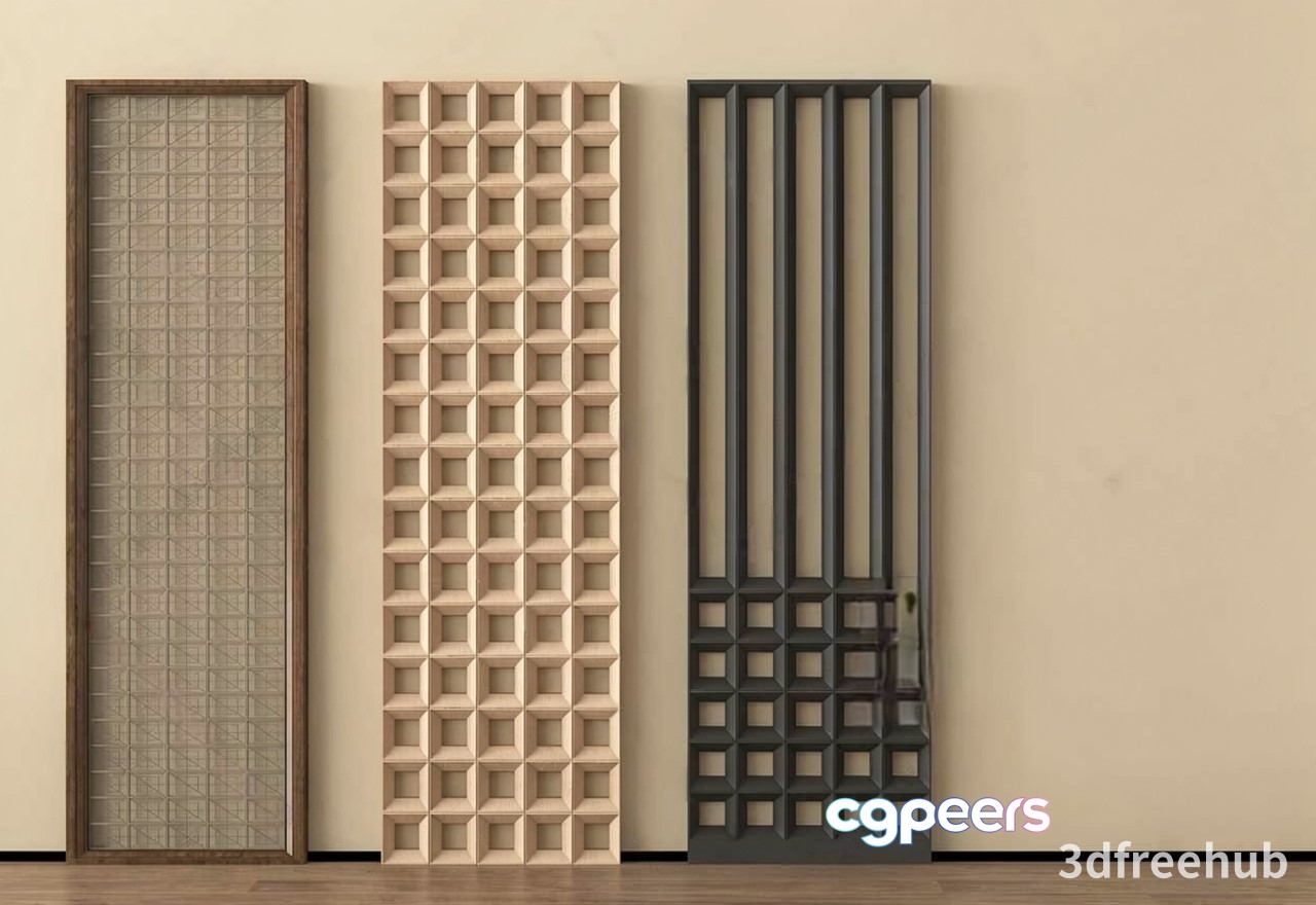 A Decorative Wall Panel 3D Model - 23603 - VRAY Render A Decorative Wall Panel 3D Model - 23603 - VRAY Render