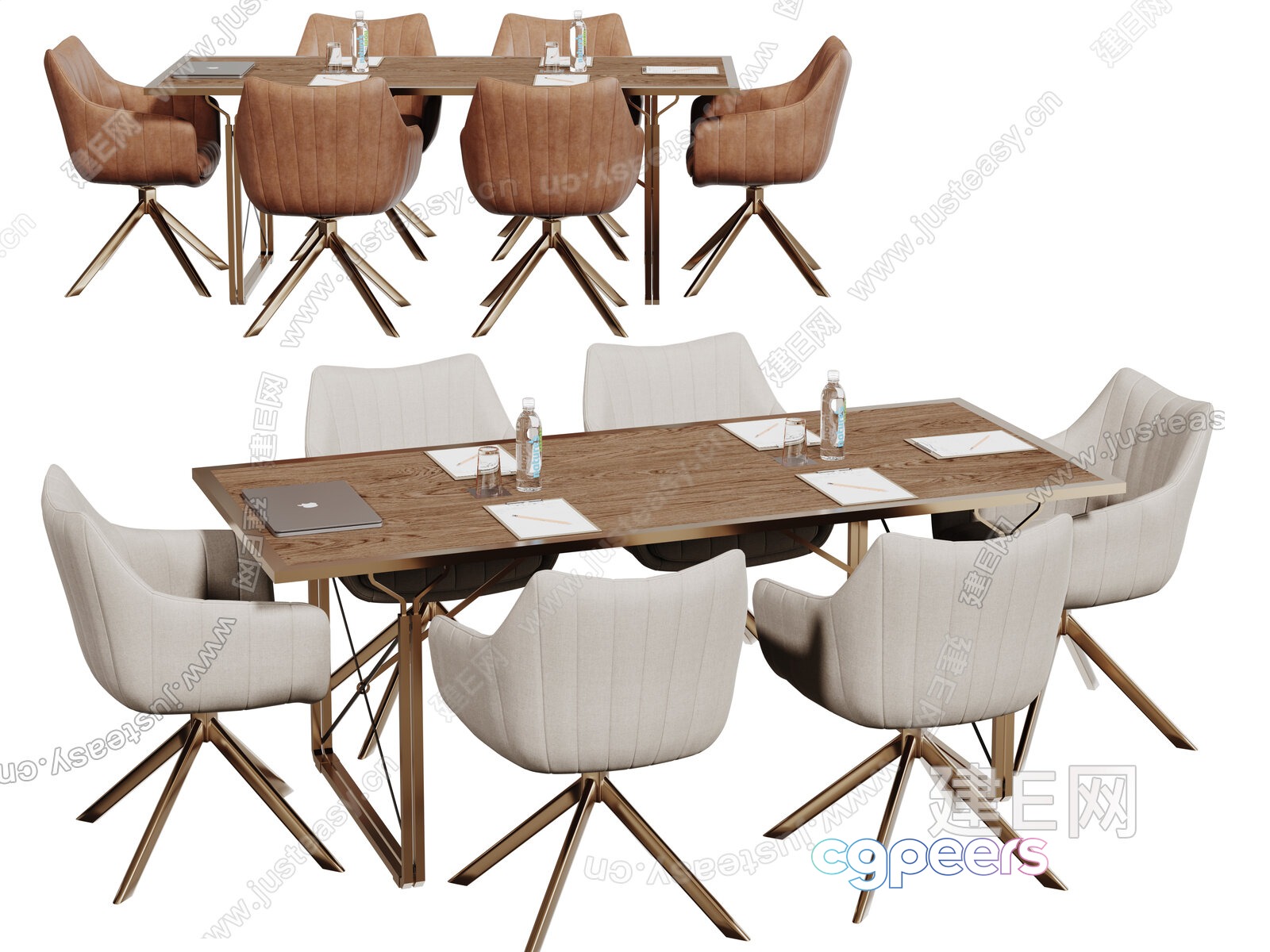 Office Conference Table 3D Model - 8129 - VRAY Render