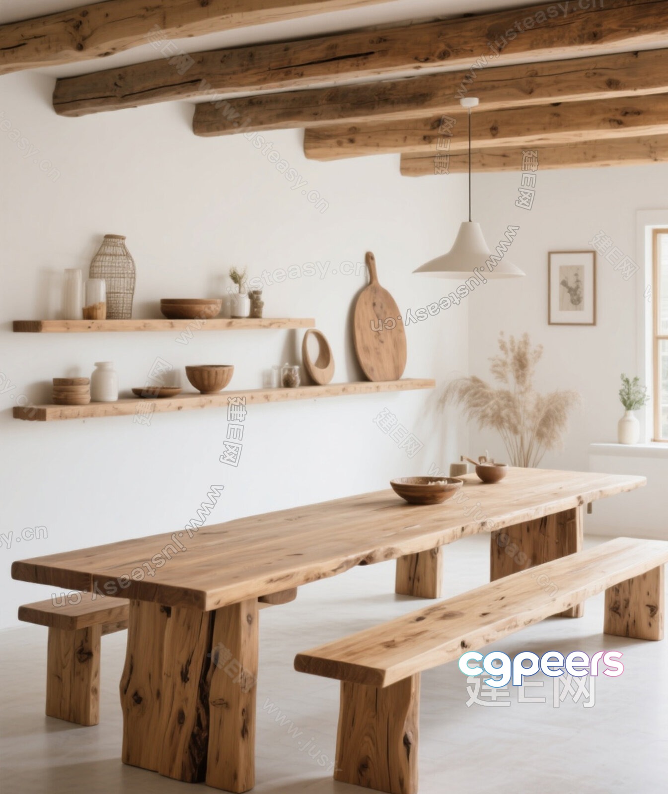 Rustic Dining Room 3D Model - 17370 - VRAY Render Rustic Dining Room 3D Model - 17370 - VRAY Render