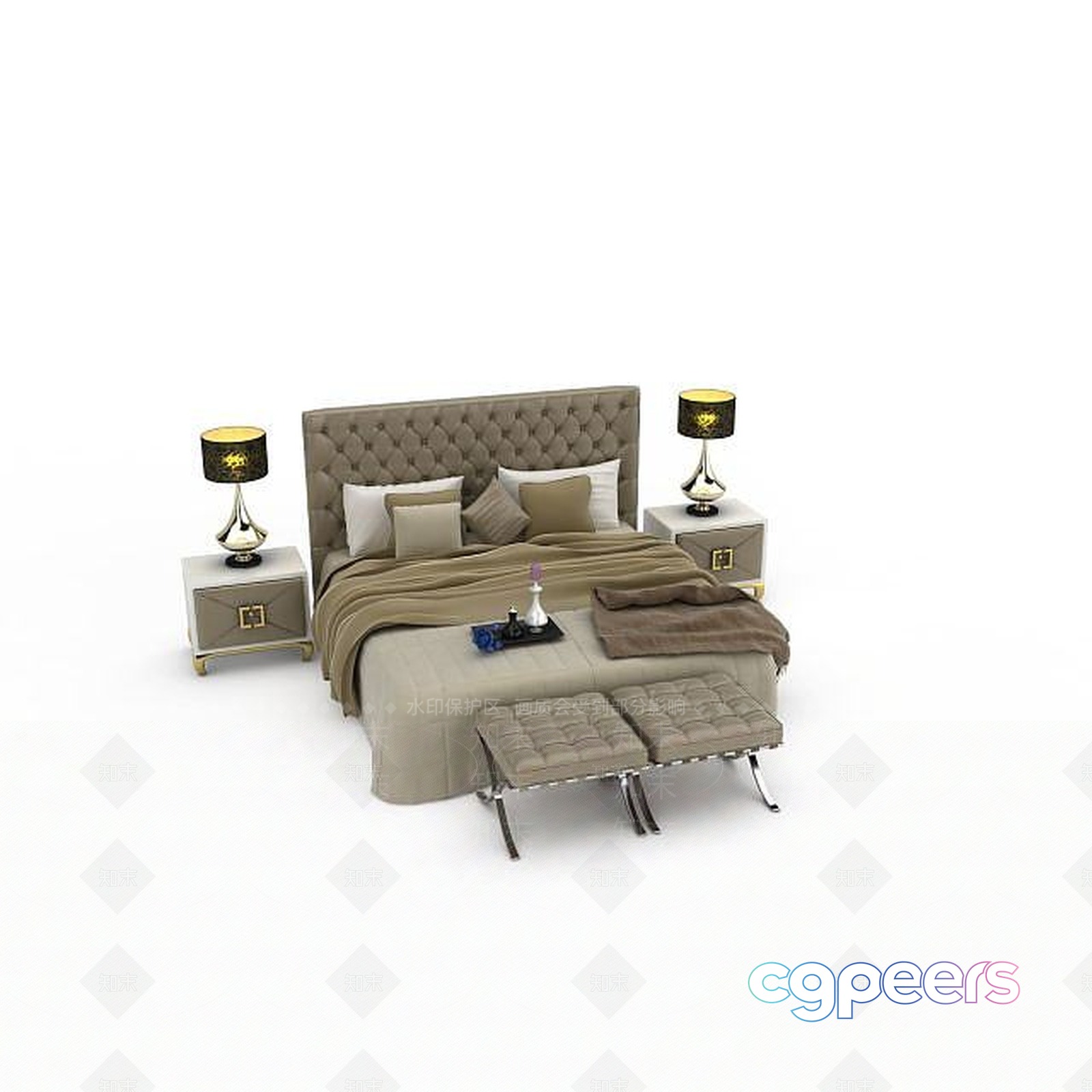 Cozy Bedroom 3D Model - 1323 - VRAY Render Cozy Bedroom 3D Model - 1323 - VRAY Render