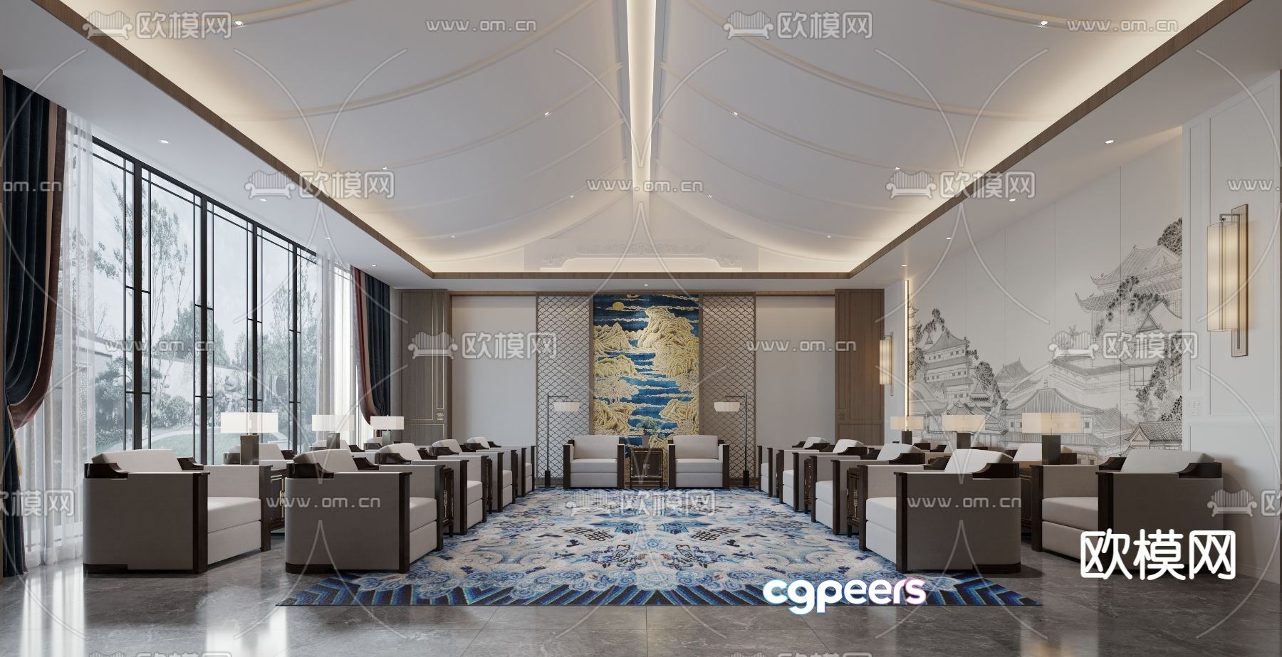 Modern Living Room 3D Model - 1000 - VRAY Render Modern Living Room 3D Model - 1000 - VRAY Render