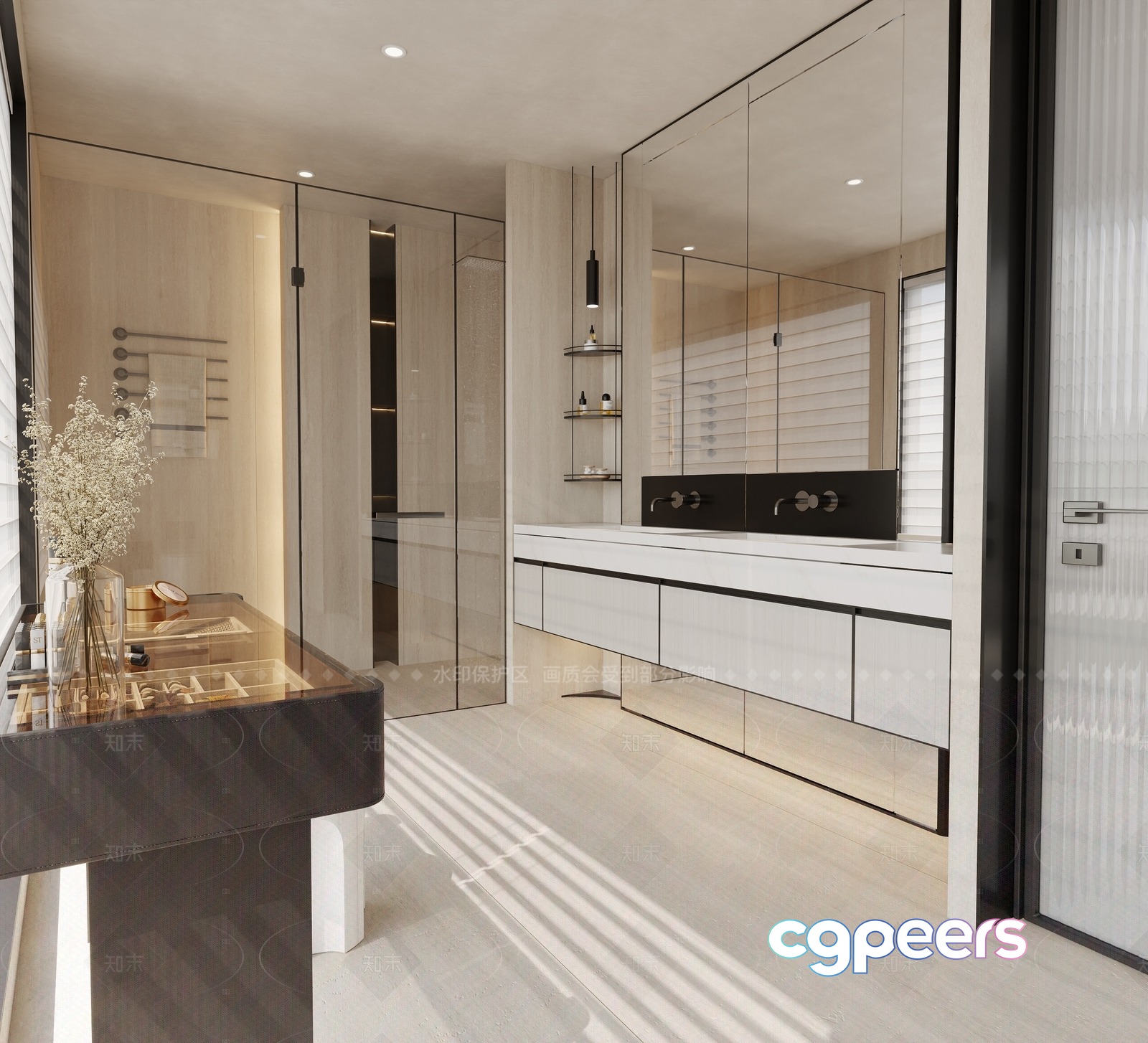 Modern Bathroom Vanity 3D Model - 2367 - VRAY Render Modern Bathroom Vanity 3D Model - 2367 - VRAY Render