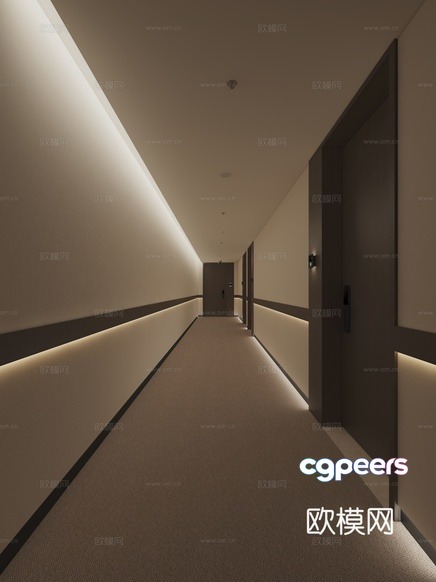Modern Lighted Hallway 3D Model - 14633 - VRAY Render Modern Lighted Hallway 3D Model - 14633 - VRAY Render
