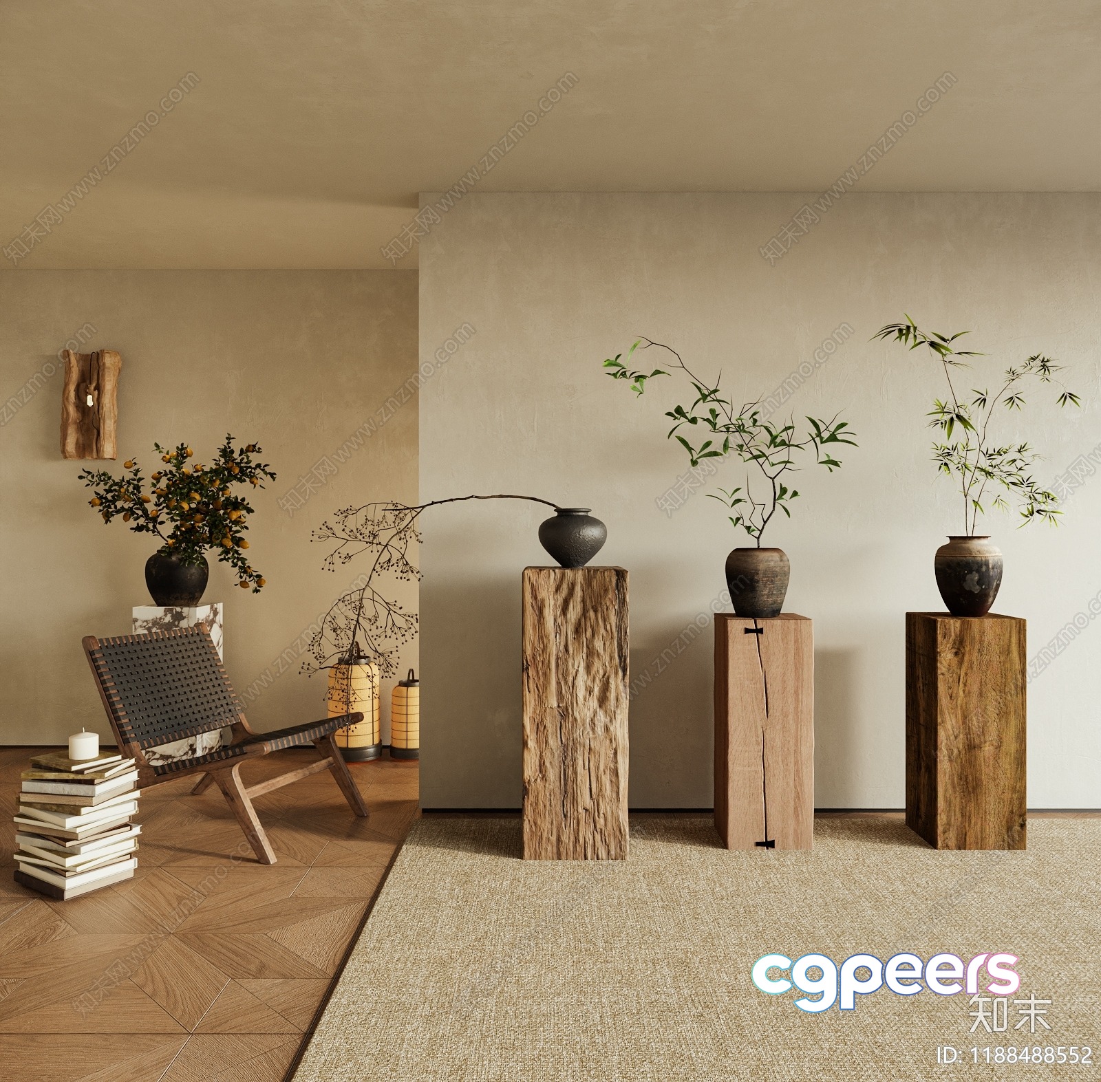 Cozy Modern Interior 3D Model - 7671 - CORONA Render Cozy Modern Interior 3D Model - 7671 - CORONA Render